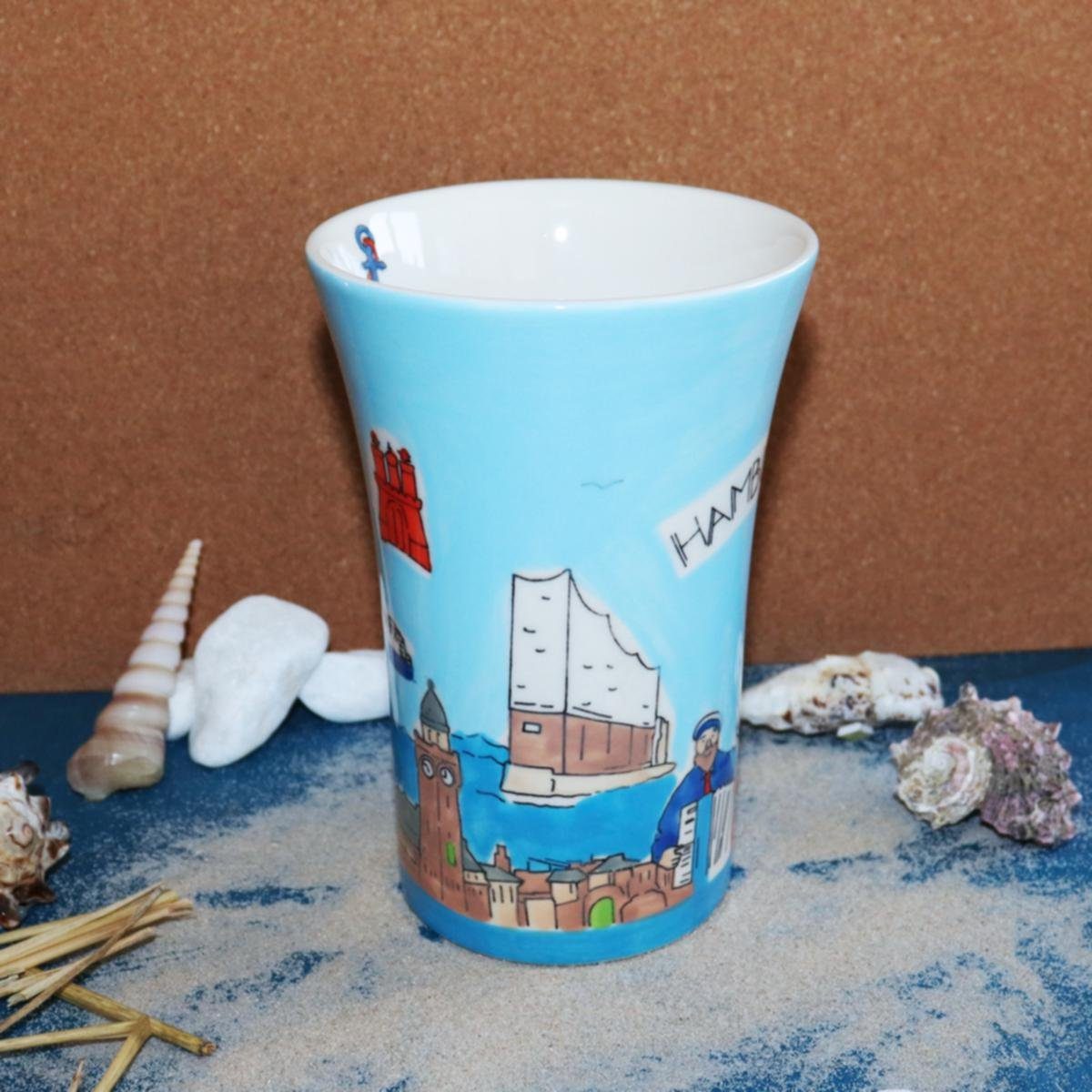 Keramik Mila Coffee-Pot Hamburg Becher Shanty, Städte-Becher Mila Keramik