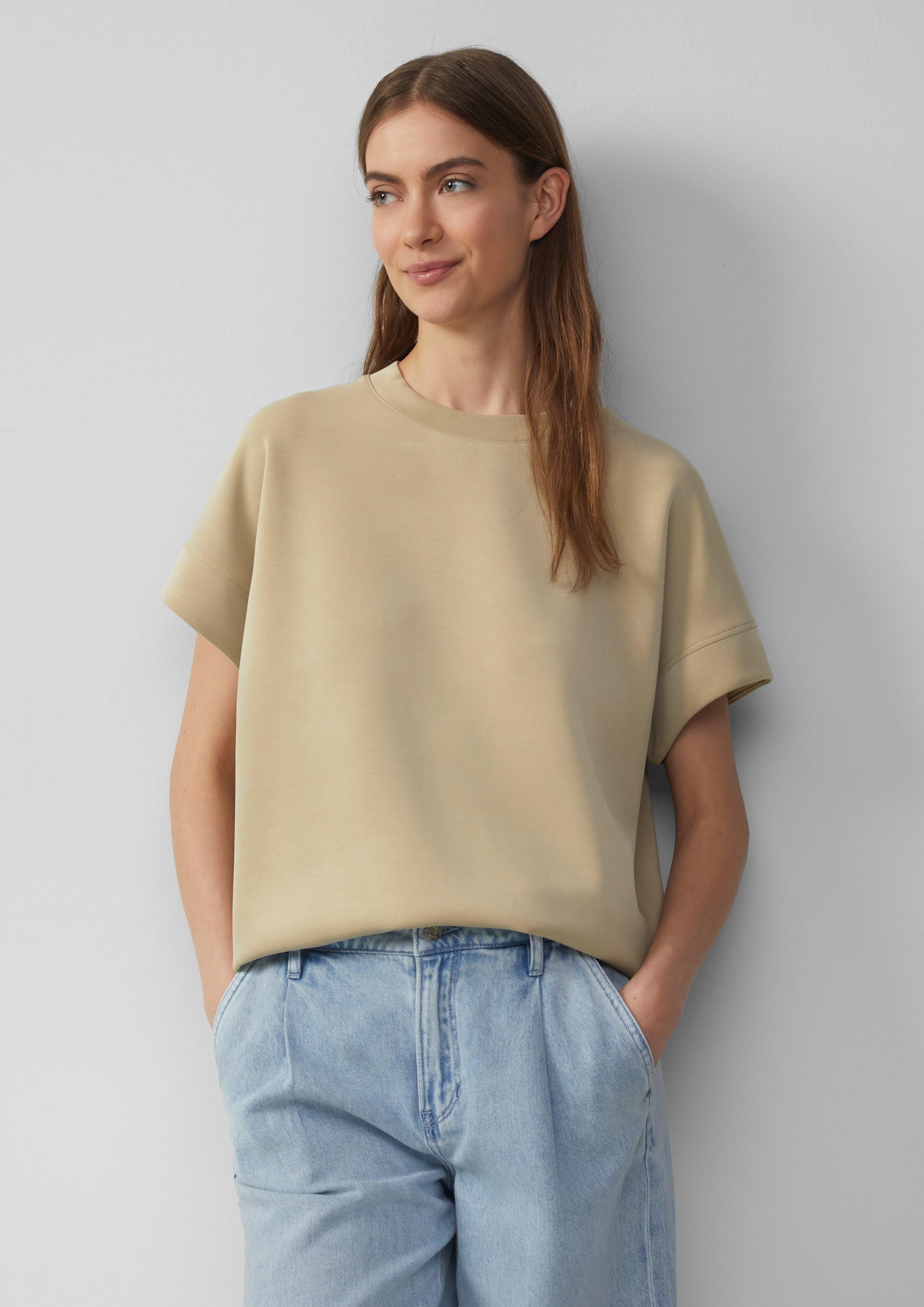 s.Oliver Kurzarmshirt Scuba-Shirt im Relaxed Fit günstig online kaufen