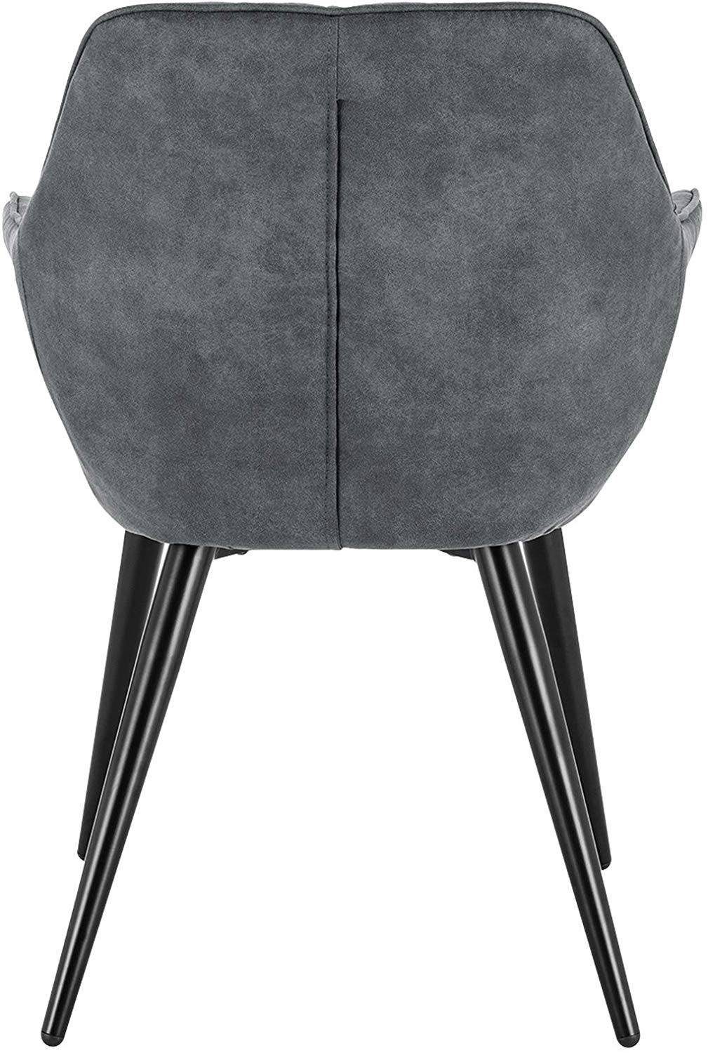 mit Armlehen, St), Metall (1 Stuhl Esszimmerstuhl Polsterstuhl Design Woltu