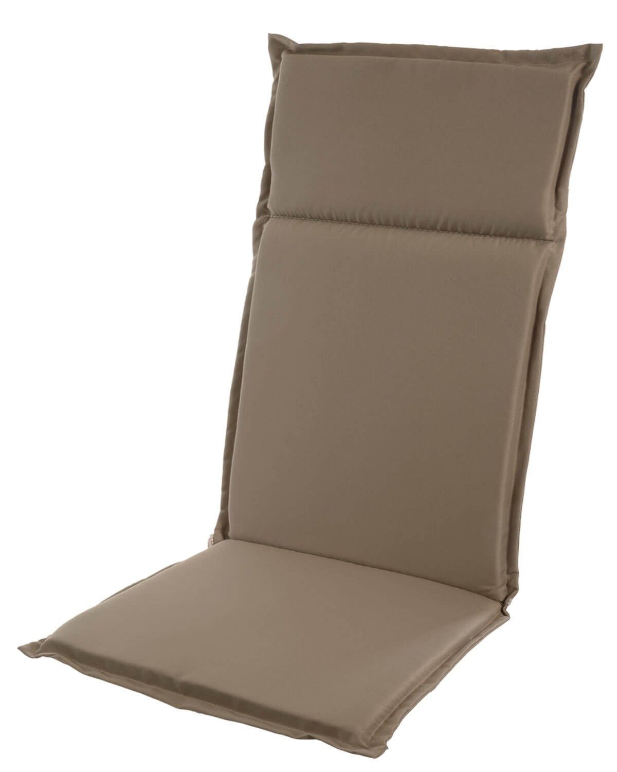 Sun Garden Hochlehnerauflage Hochlehner Esdo 50234-610 taupe 120x47x4 cm Sun Garden, (1 St), Halteband verstellbar mit Bindebändern