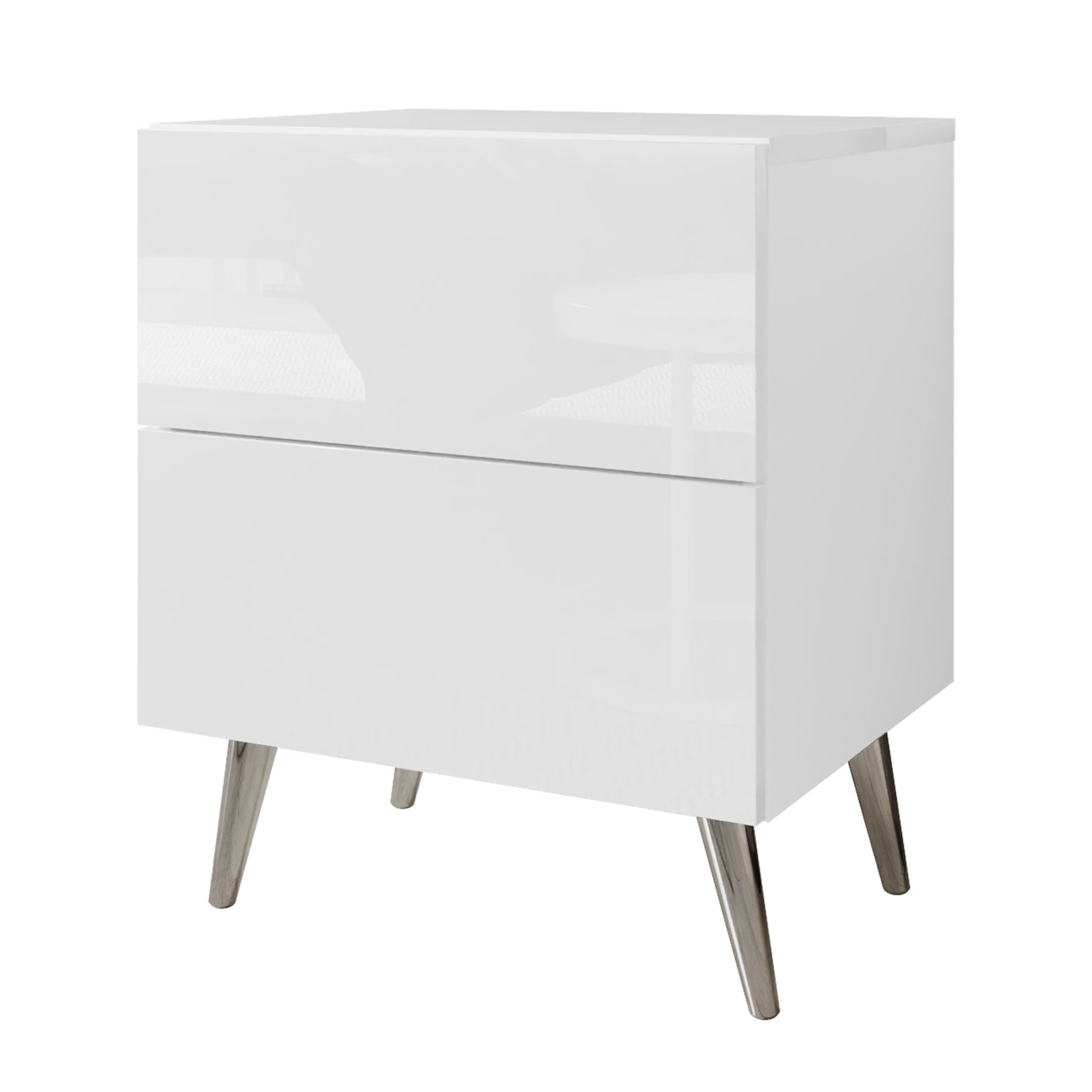 Lookway Nachttisch AURA LUX mit Hochglanzfronten und LED-Beleuchtung, (1x N günstig online kaufen