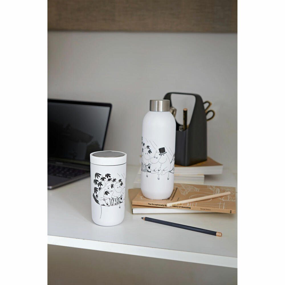 0.75 L Stelton Trinkflasche Soft Keep White Moomin Cool