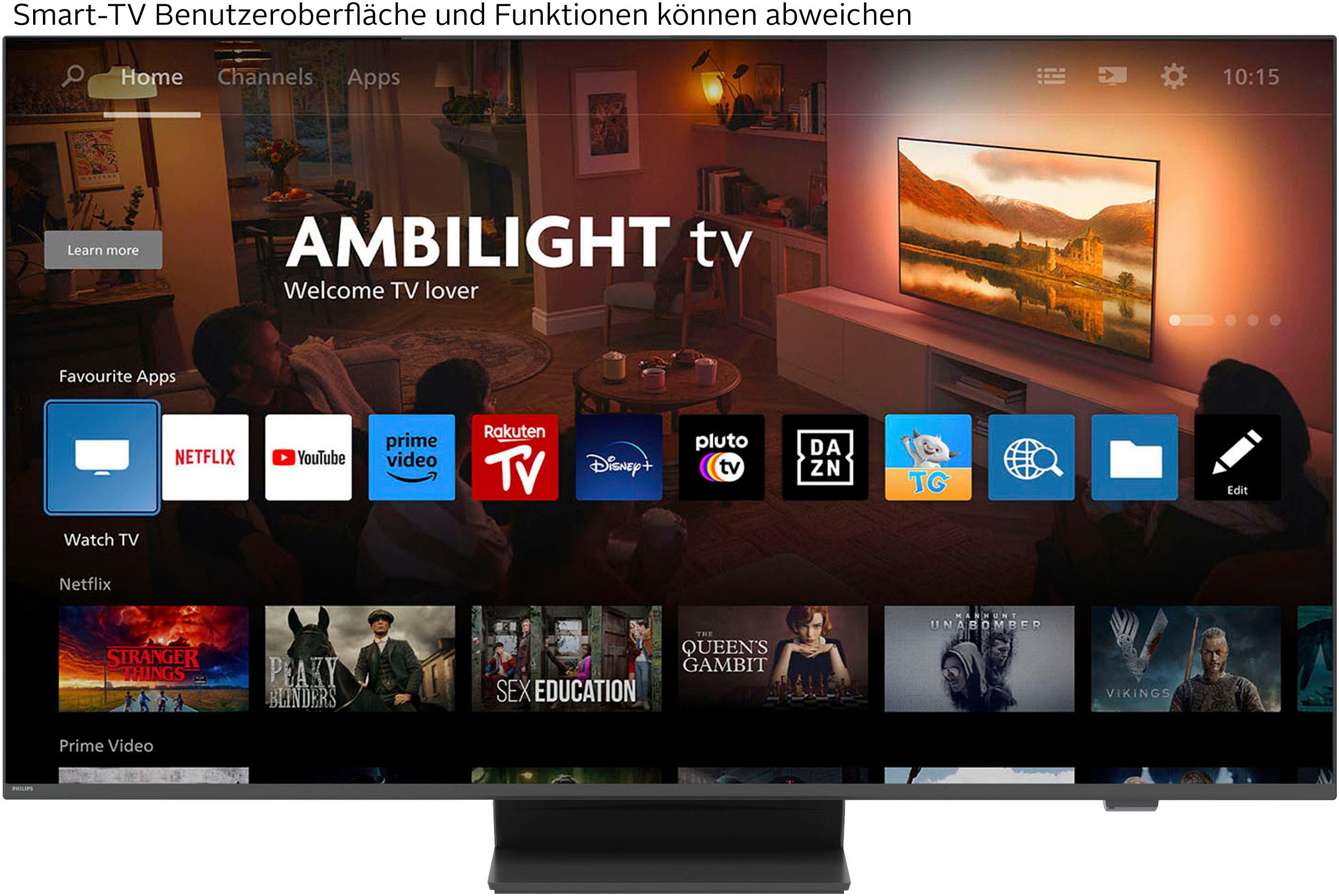 Philips 43PUS8600/12 QLED-Fernseher (108 cm/43 Zoll, 4K Ultra HD, Smart-TV)