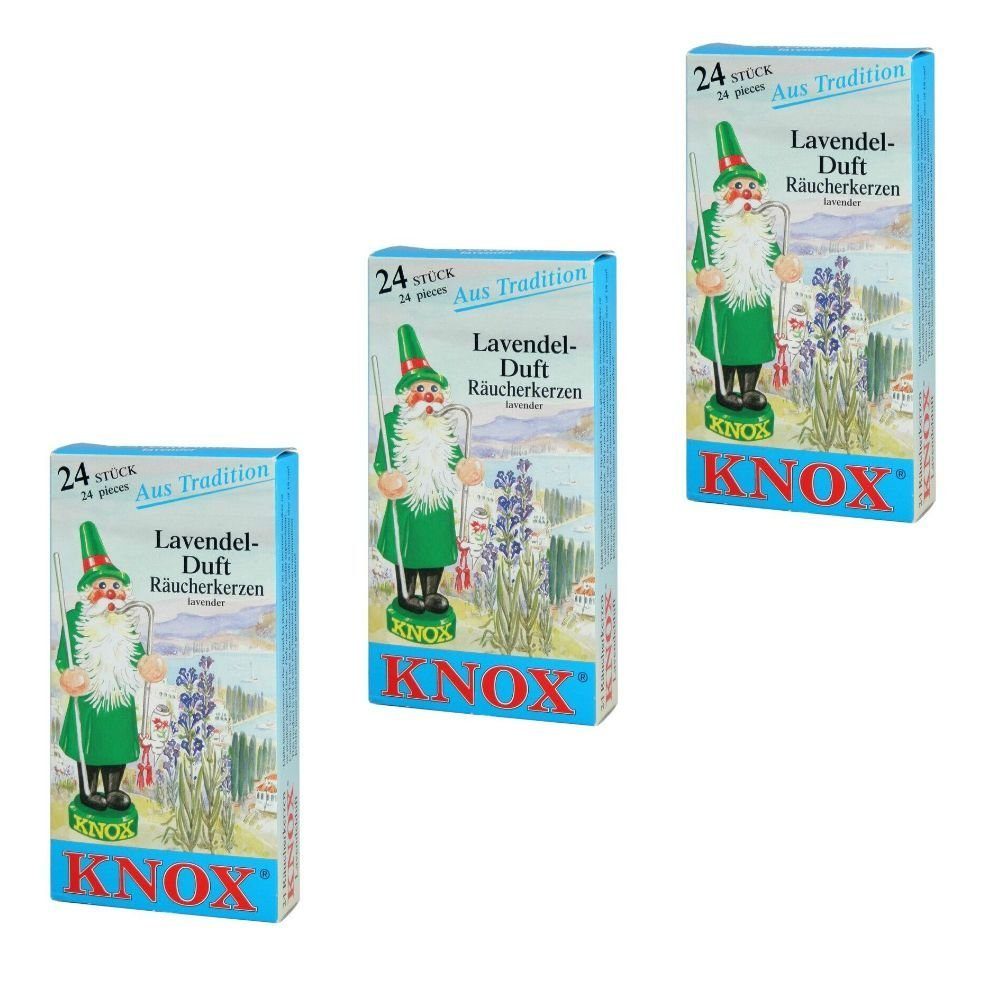 KNOX Räuchermännchen 3 Päckchen Räucherkerzen- Lavendel - 24er Packung