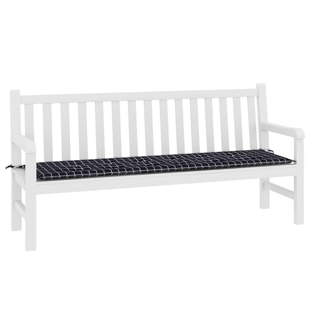 vidaXL Sitzauflage Gartenbank-Kissen Plaid Schwarz 180 günstig online kaufen