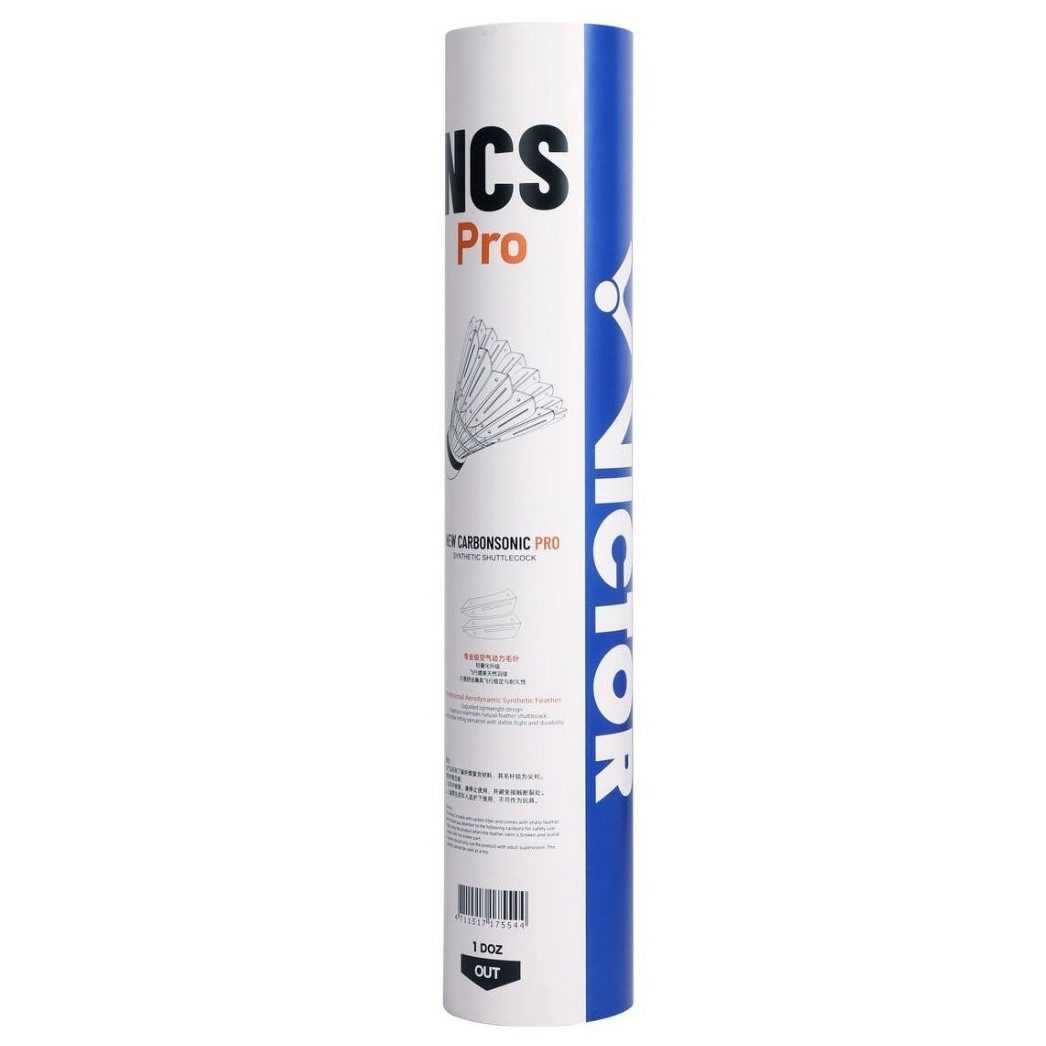 VICTOR Badmintonball NCS Carbonsonic Pro weiss Dose 12er, Geschwindigkeit: 77