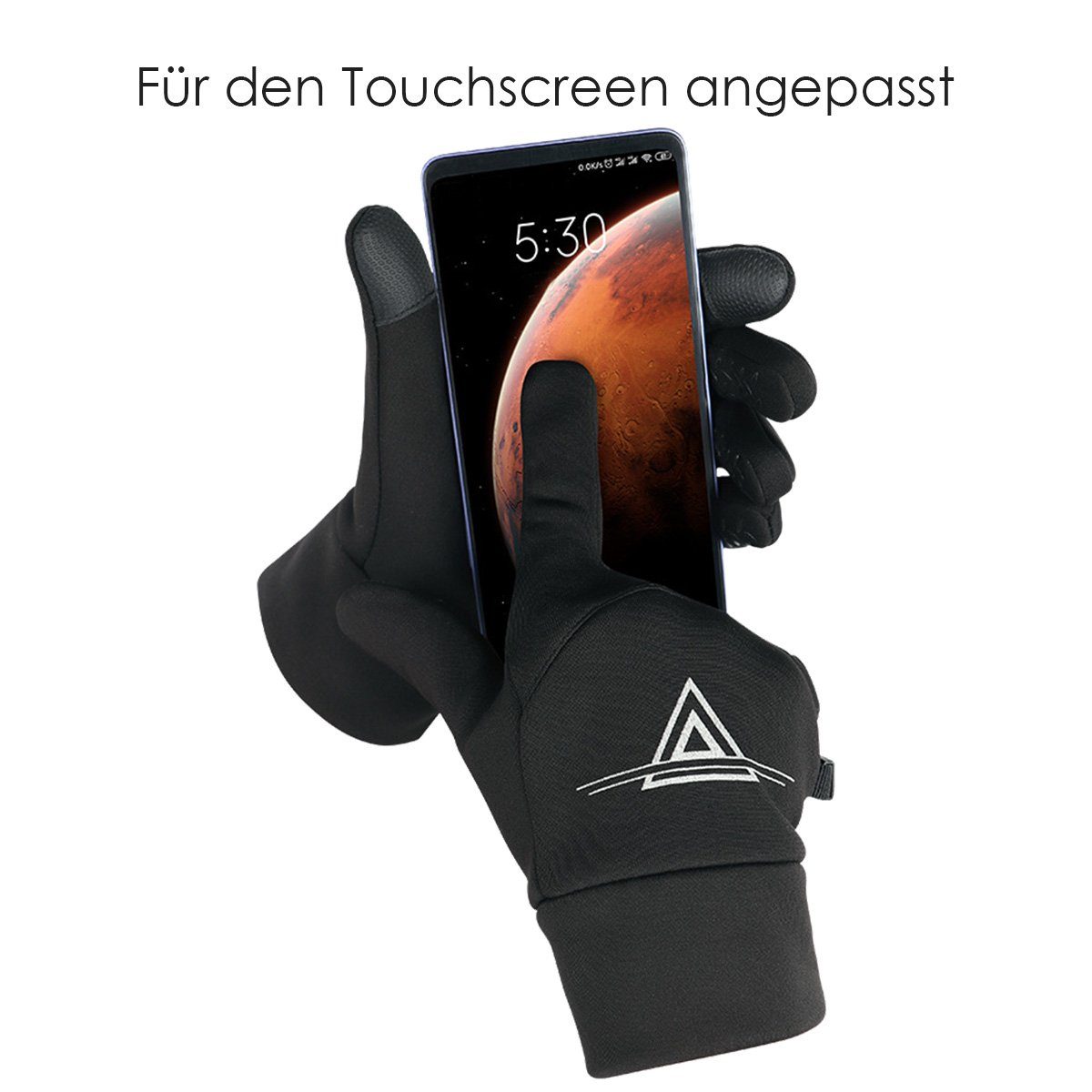 Fahrradhandschuhe warme, MidGard Laufhandschuhe, Sporthandschuhe mit vielseitige Touchscreen