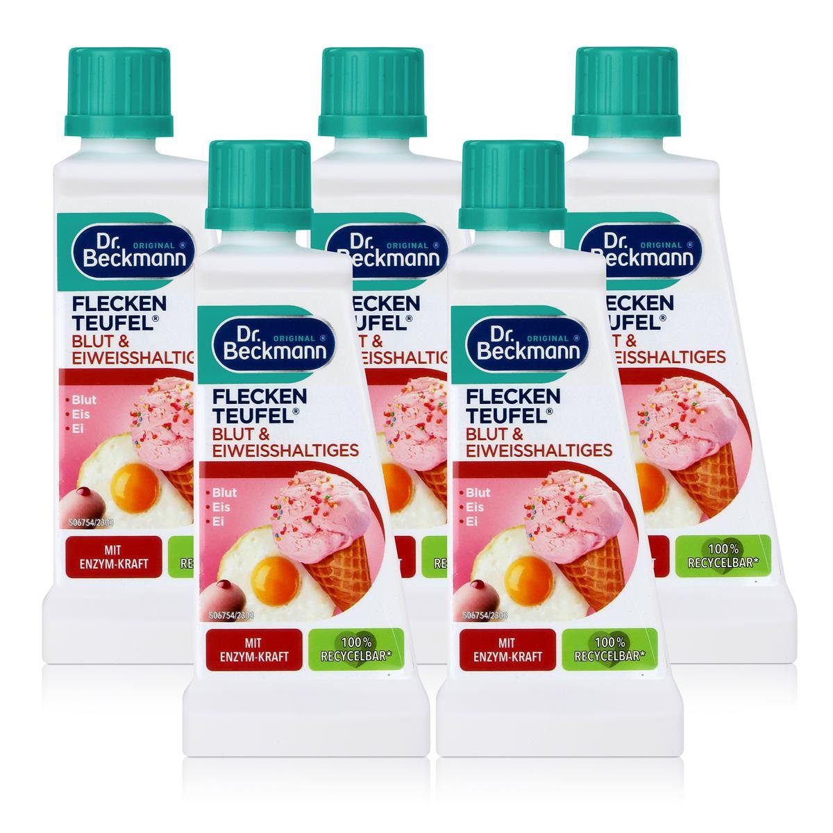 Dr Beckmann Fleckenteufel Stock Schimmel Und Pflanzensäfte Dr. Beckmann 5x Dr. Beckmann Fleckenteufel Blut & Eiweißhaltiges 50 ml