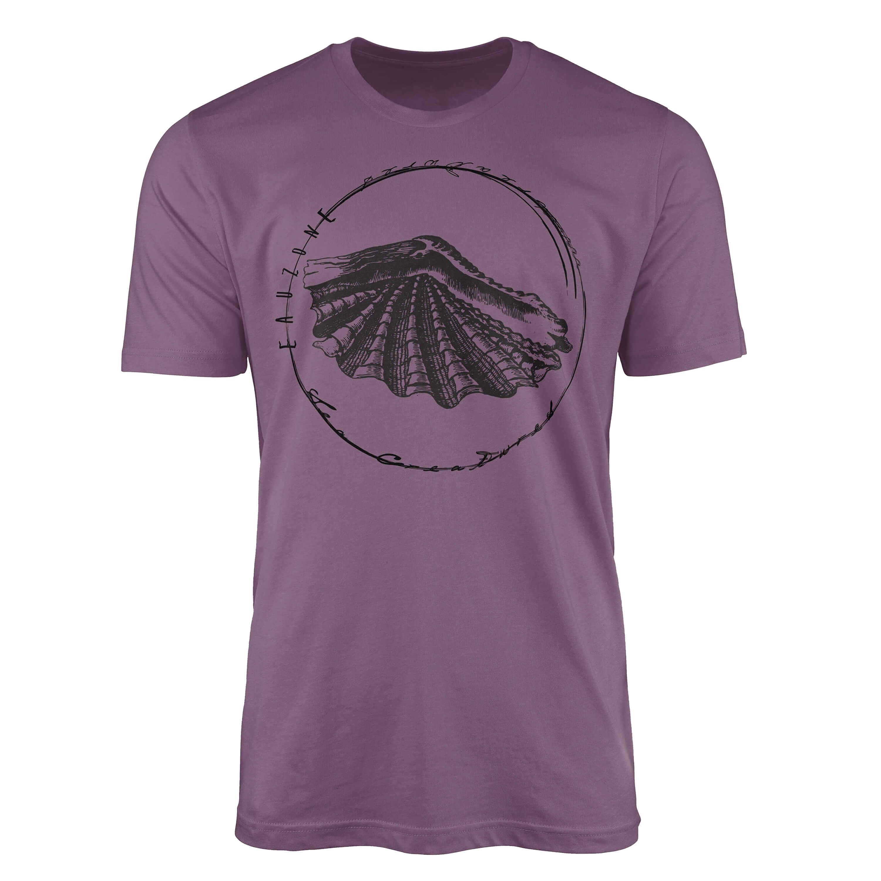 Sinus Art T-Shirt T-Shirt Tiefsee Fische - Serie: Sea Creatures, feine Struktur und sportlicher Schnitt / Sea 081 Shiraz