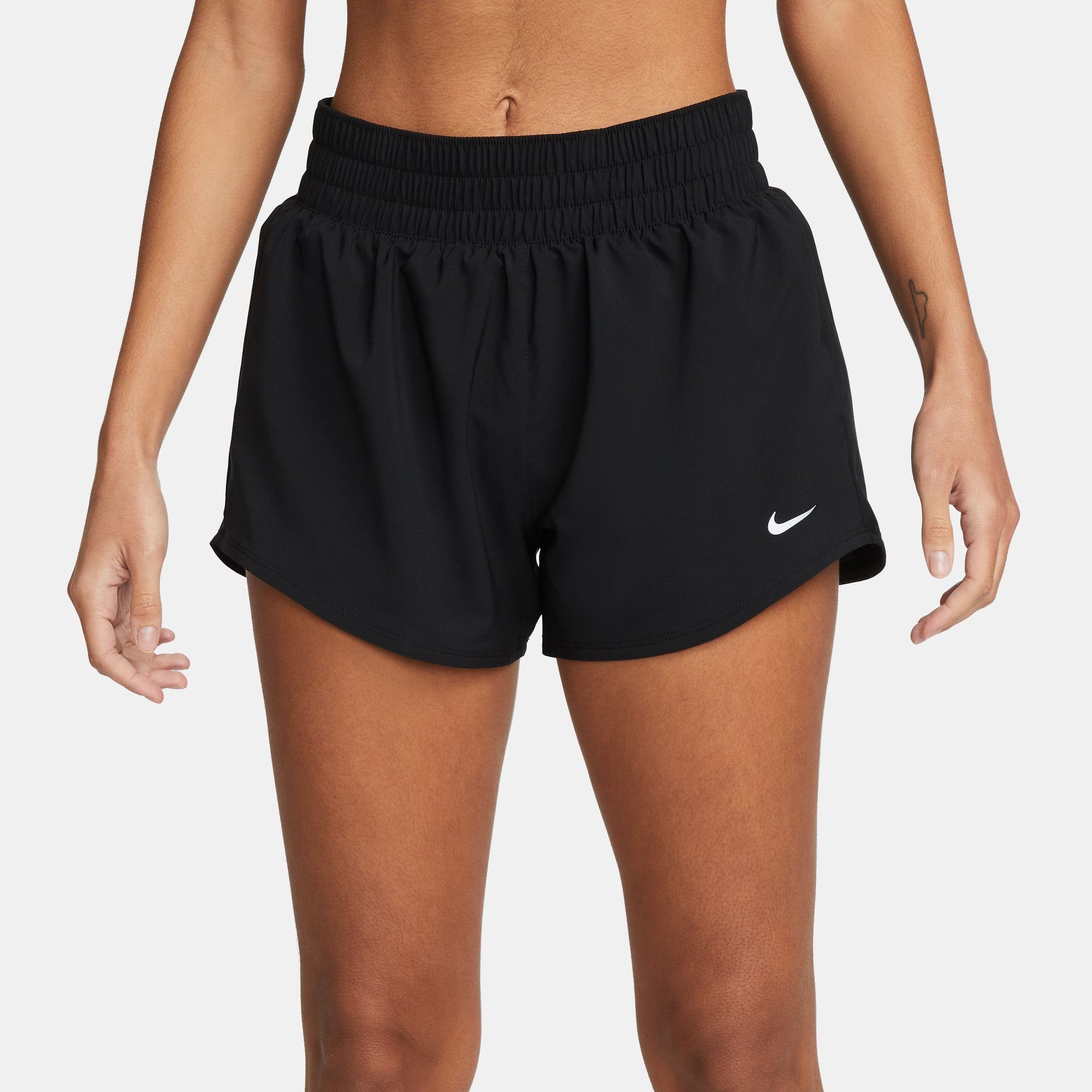 Nike Trainingsshorts ONE BRIEF-LINED SHORTS SILV DRI-FIT WOMEN'S BLACK/REFLECTIVE MID-RISE