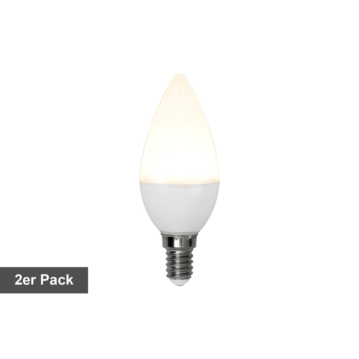STAR TRADING LED Dekolicht LED-Leuchtmittel Set,Opaque Basic', 2er Set, E14, 5,5W, 470lm, milchi, LED-Leuchtmittel Set,Opaque Basic', 2er Set, E14, 5,5W, 470lm, milchi