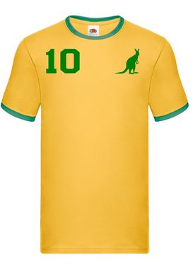 Blondie & Brownie T-Shirt Herren Australien Sport Trikot Fußball Weltmeister Meister WM Mit Kontrastnaht