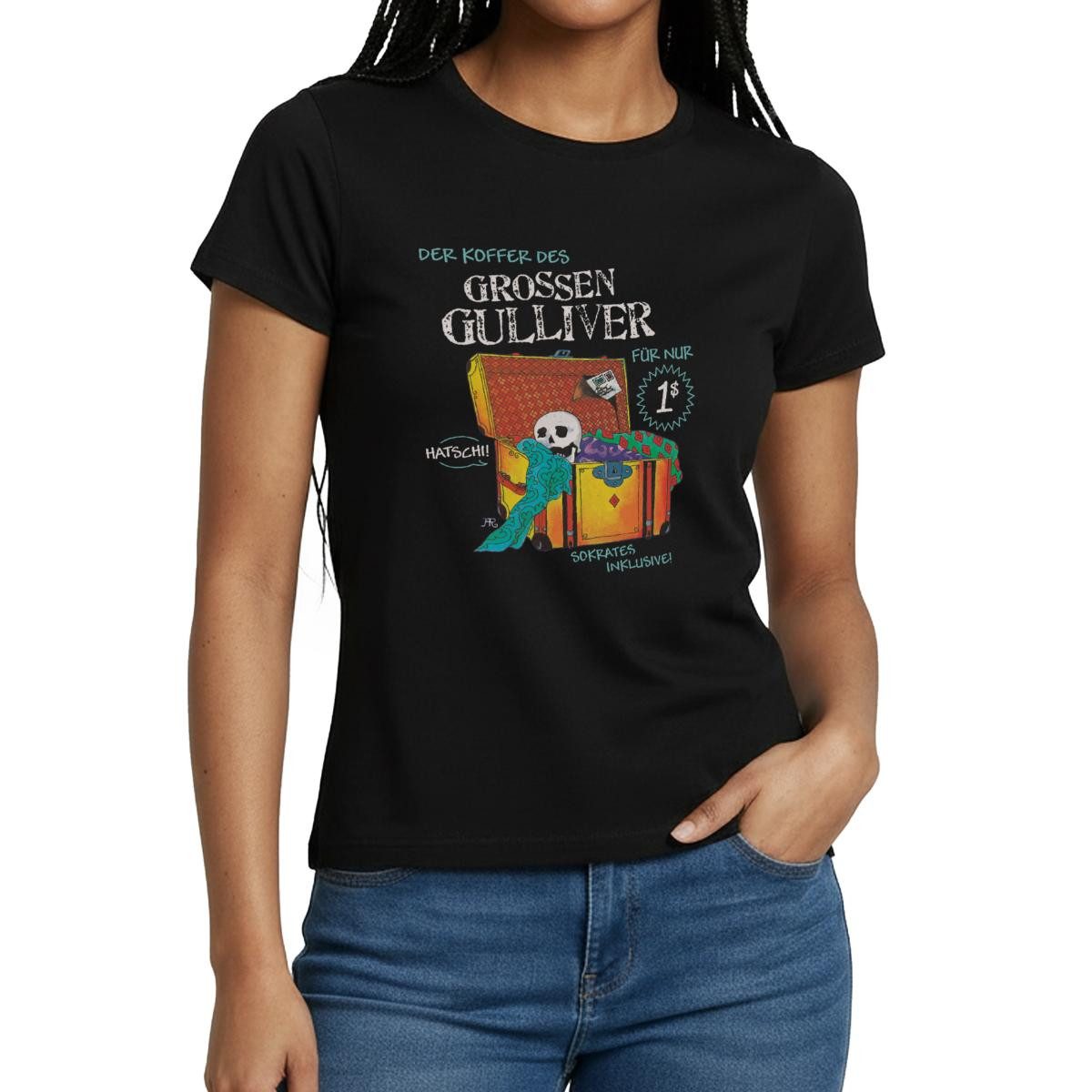 T-Shirt Die Drei Fragezeichen Und Der Sprechende Totenkopf Frauen T-Shirt