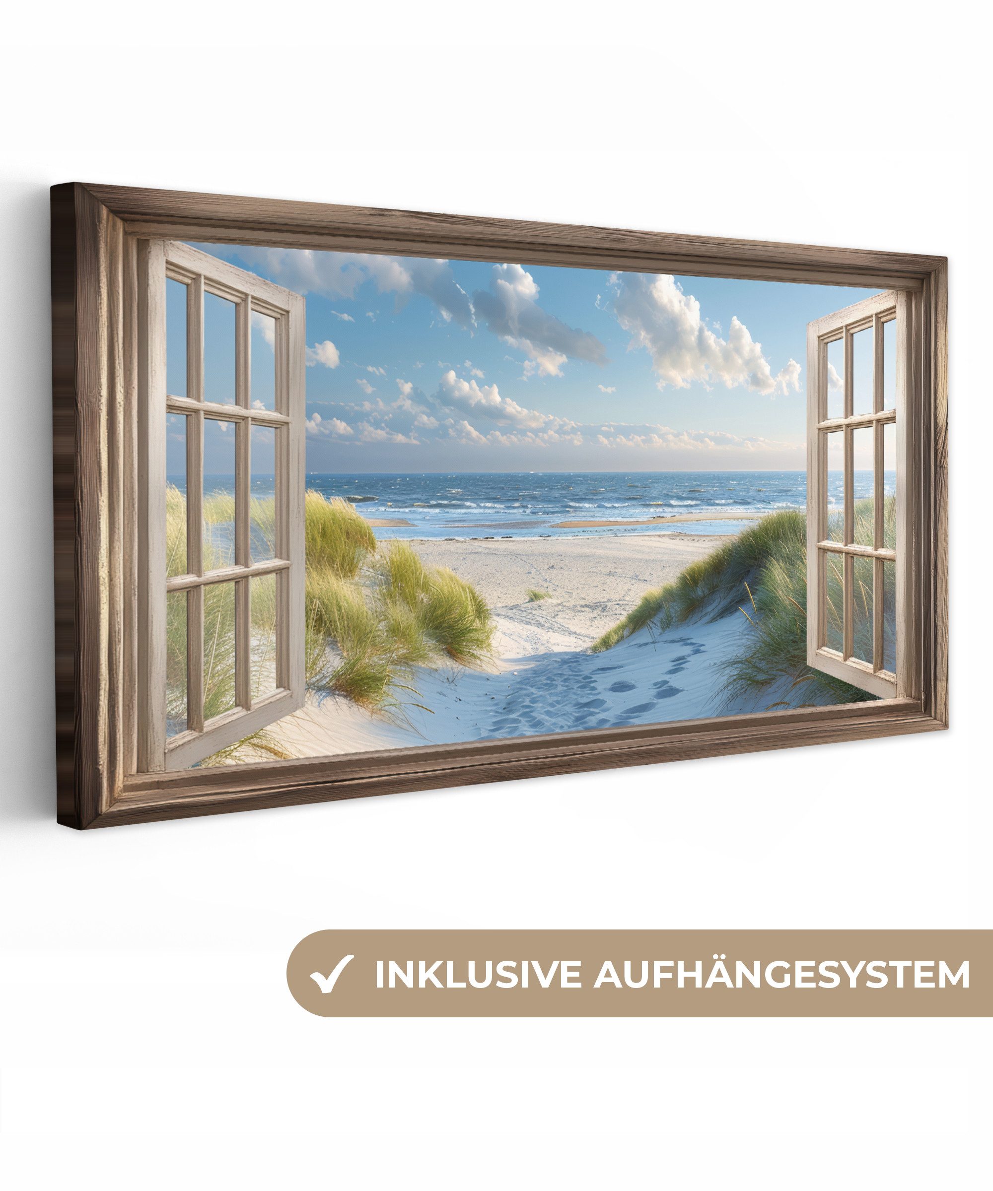 OneMillionCanvasses® Leinwandbild Panorama Aussicht - Strand günstig online kaufen