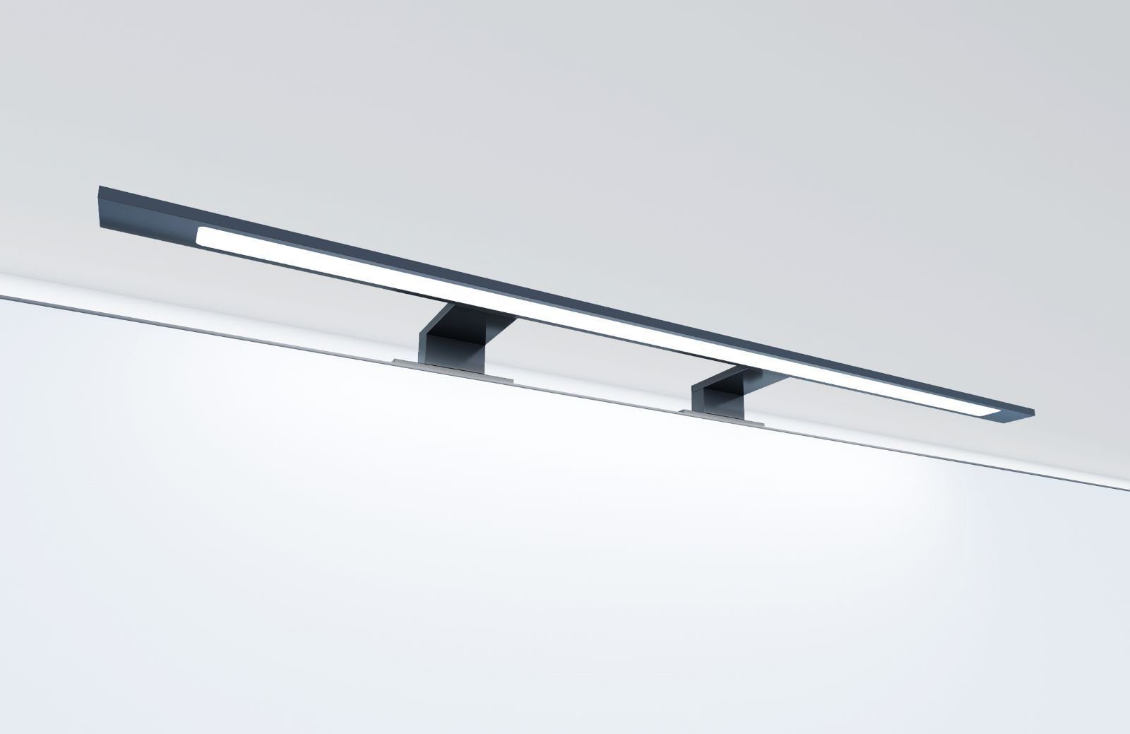 [100% Qualitätsgarantie] kalb Spiegelleuchte LED Badleuchte schwarz Spiegelleuchte Aufbauleuchte, neutralweiß Spiegellampe 740mm