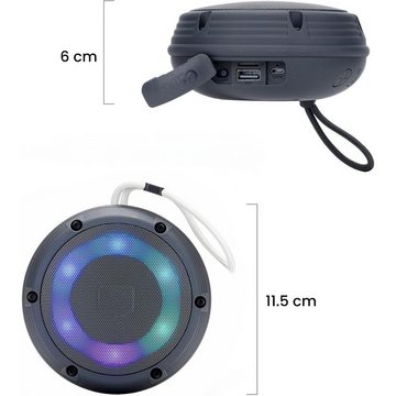 MAGICSHE kleine Outdoor Bluetooth Lautsprecher Außenlautsprecher (10 W, Bunte Lampe Einbau Lautsprecher)