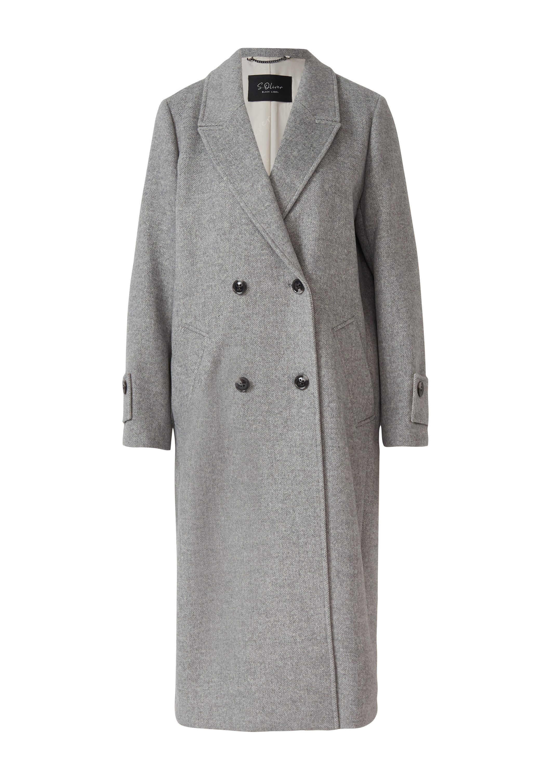 s.Oliver Funktionsmantel Outdoor-Mantel Gefütterter Wollmix-Mantel mit Reve günstig online kaufen