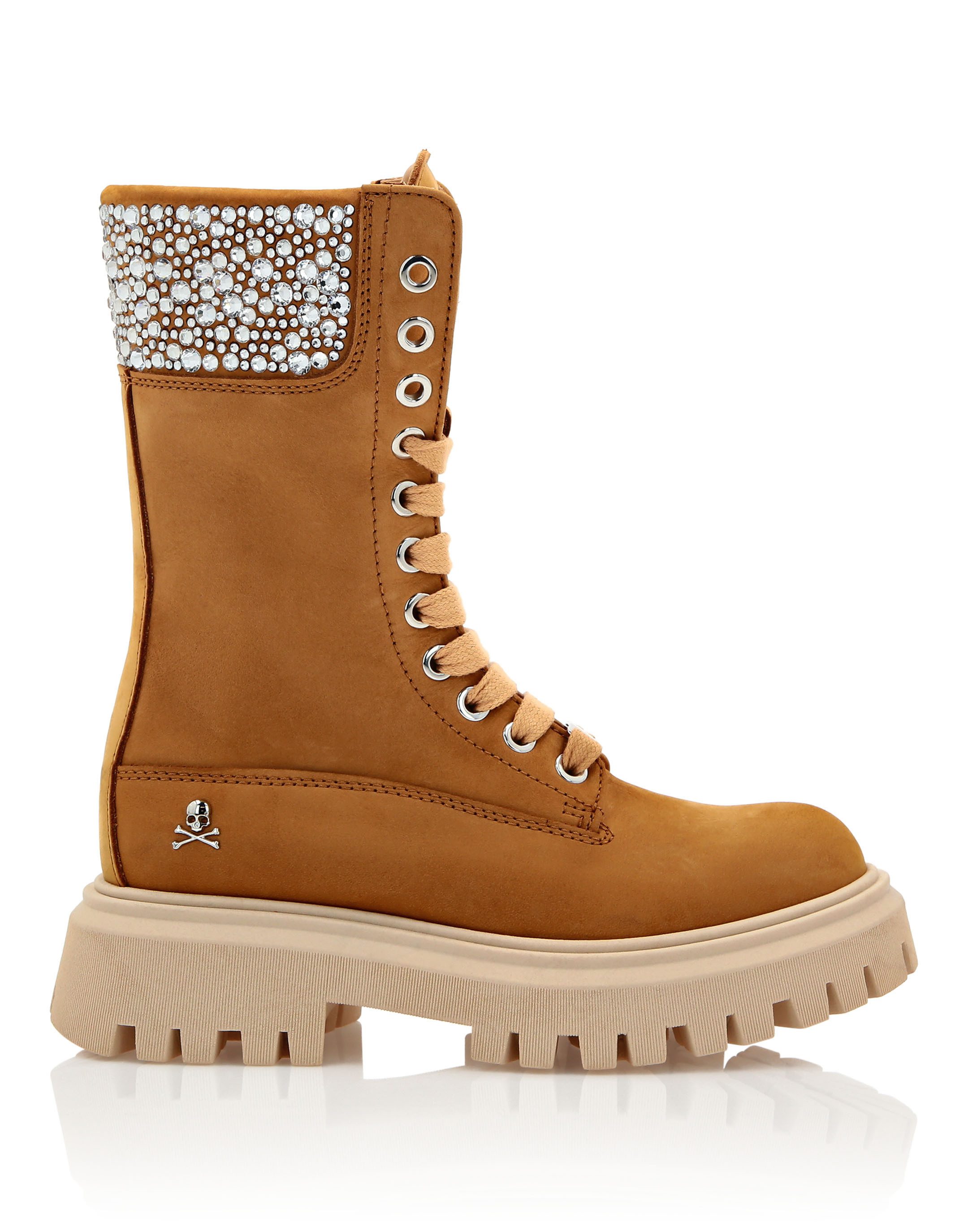 PHILIPP PLEIN Mit Schmucksteinen Schnürstiefelette