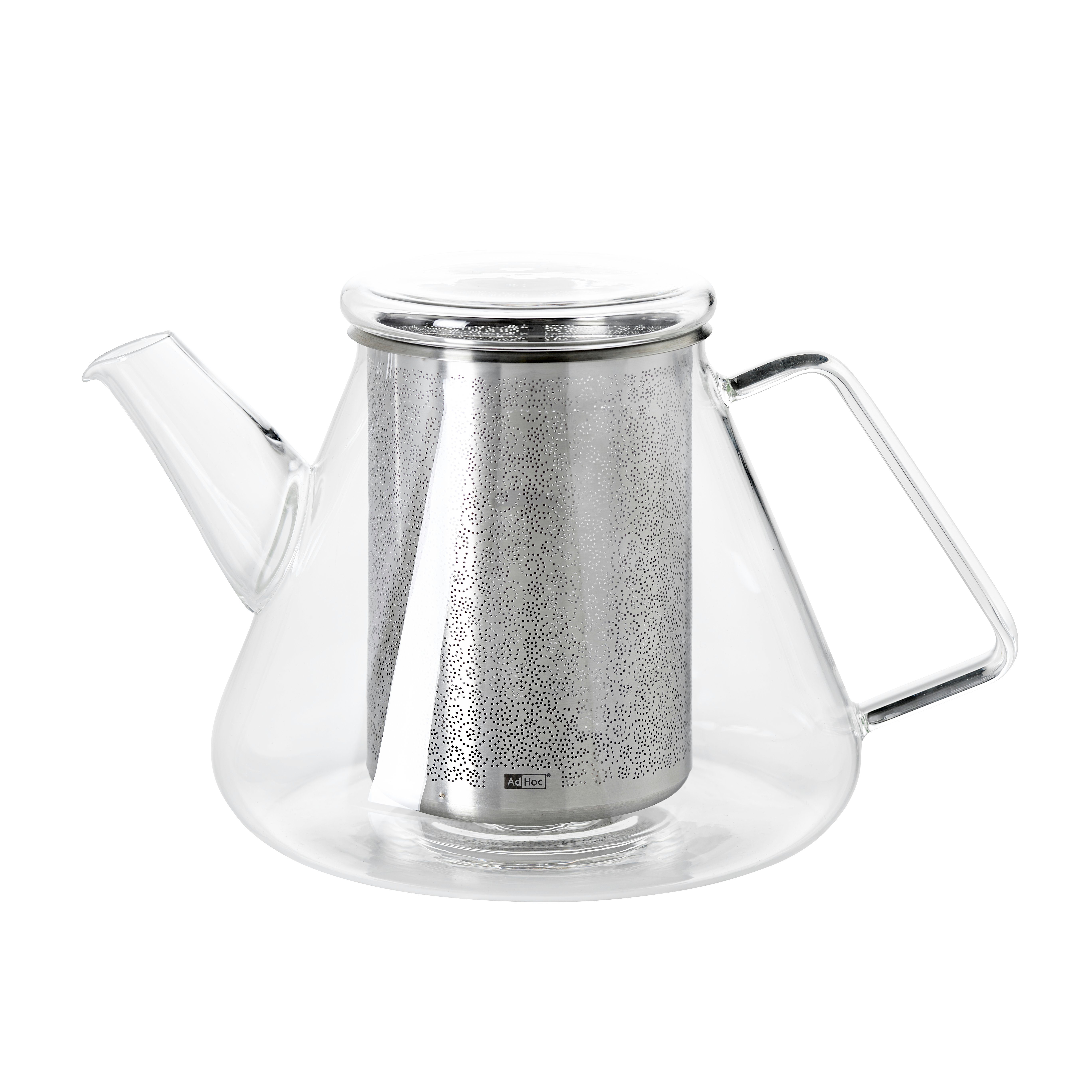 AdHoc Teekanne Orient+, 1,5 l, Borosilikatglas mit Edelstahlfilter, hitzebeständig & aromaschonend