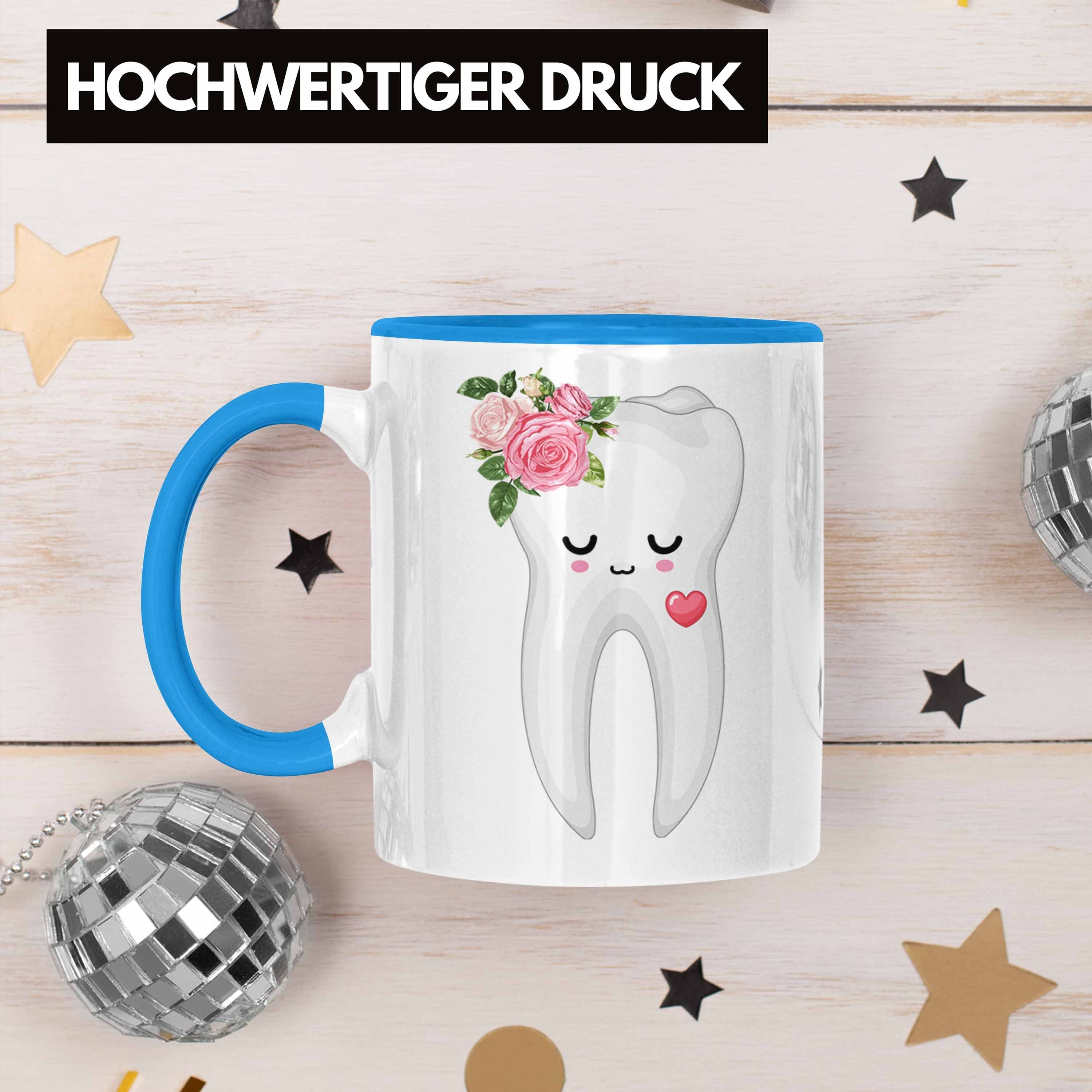 Lustiges Blau Trendation für Zahnarzthelferin Tasse Beste Zahnarzthelferin Tasse Geschenk