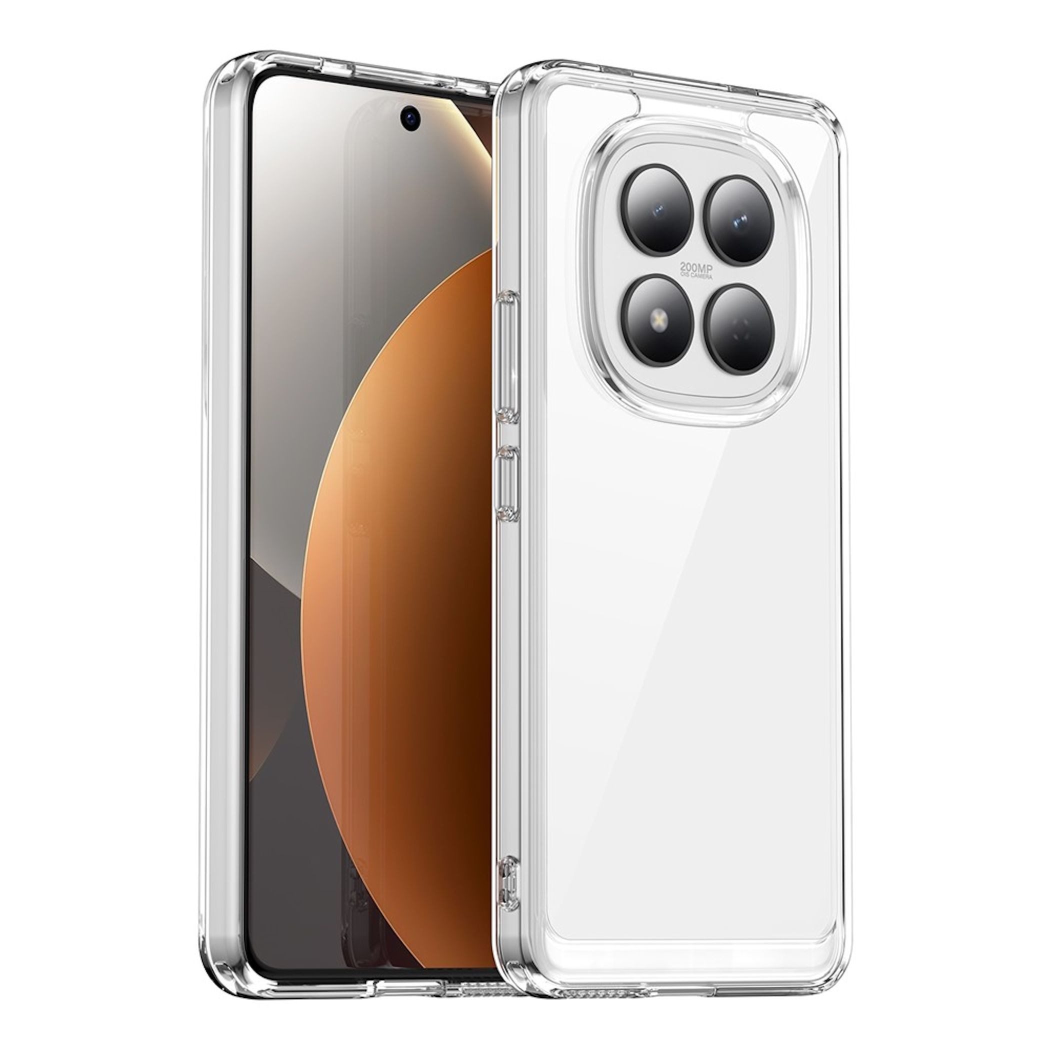 Wigento Handyhülle Stoßfest für Xiaomi Redmi Note 15 Pro 4G TPU Acryl Hybrid Transparent 6,77 Zoll, Colorful Series Hybrid Schutzhülle