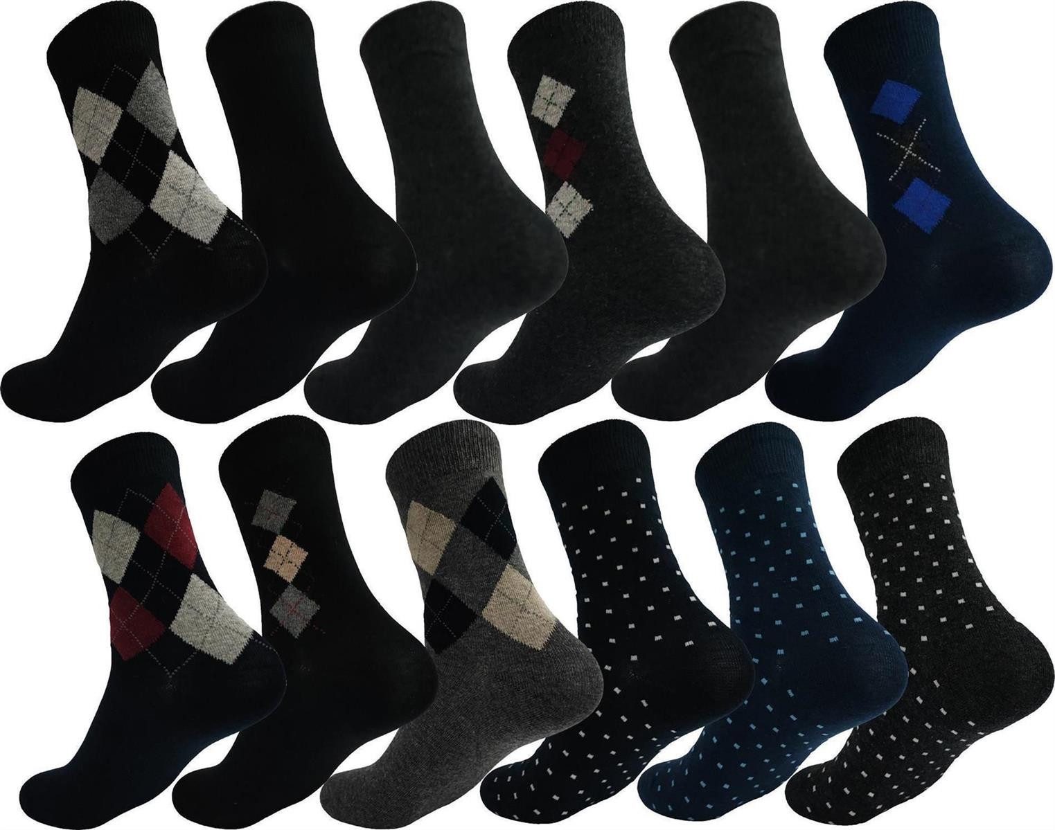 EloModa Basicsocken 12 Paar Herren Damen Носки Basic Freizeit Anzug Business; Gr. 31-34 (12-Paar)