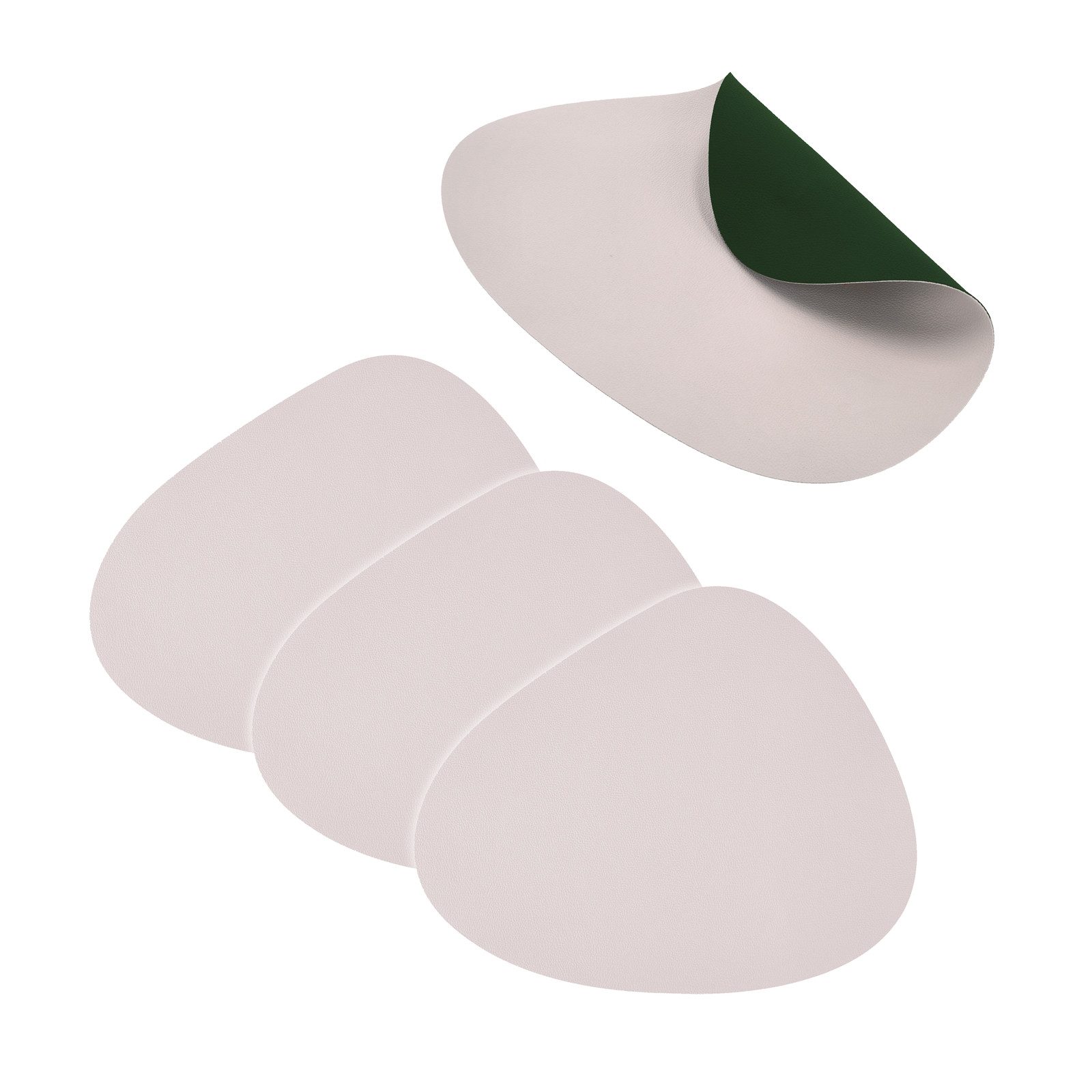 HTI-Living Platzset Tischset 4 - teilig Piniengrün/Marshmellowweiß, (Set, 4 günstig online kaufen