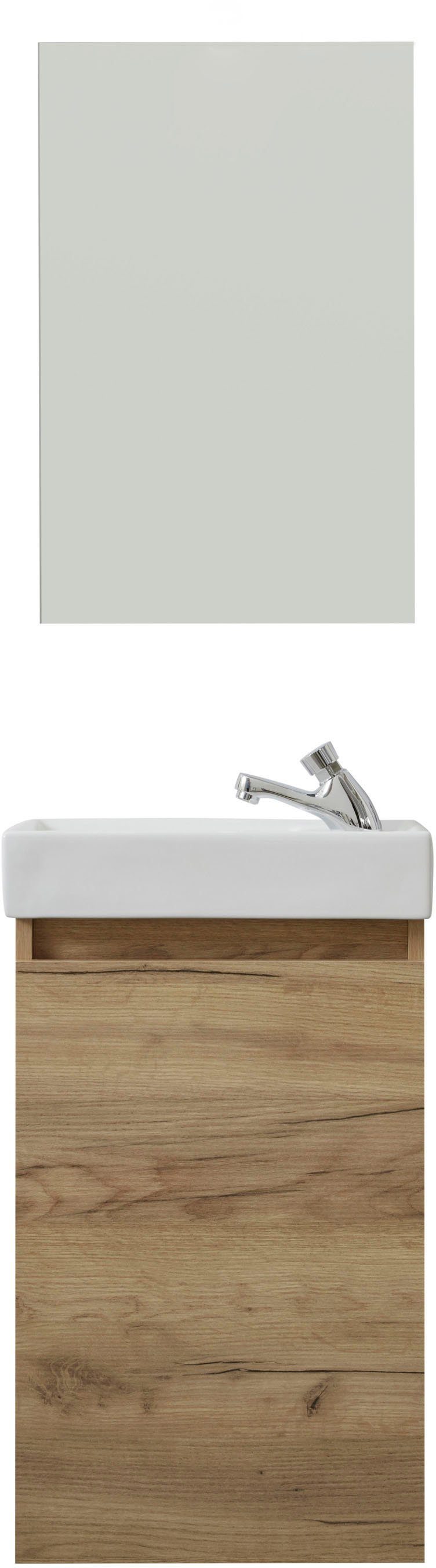 welltime Badmöbel-Set Oslo 2-teilig, Badezimmerschrank Gäste-WC günstig online kaufen