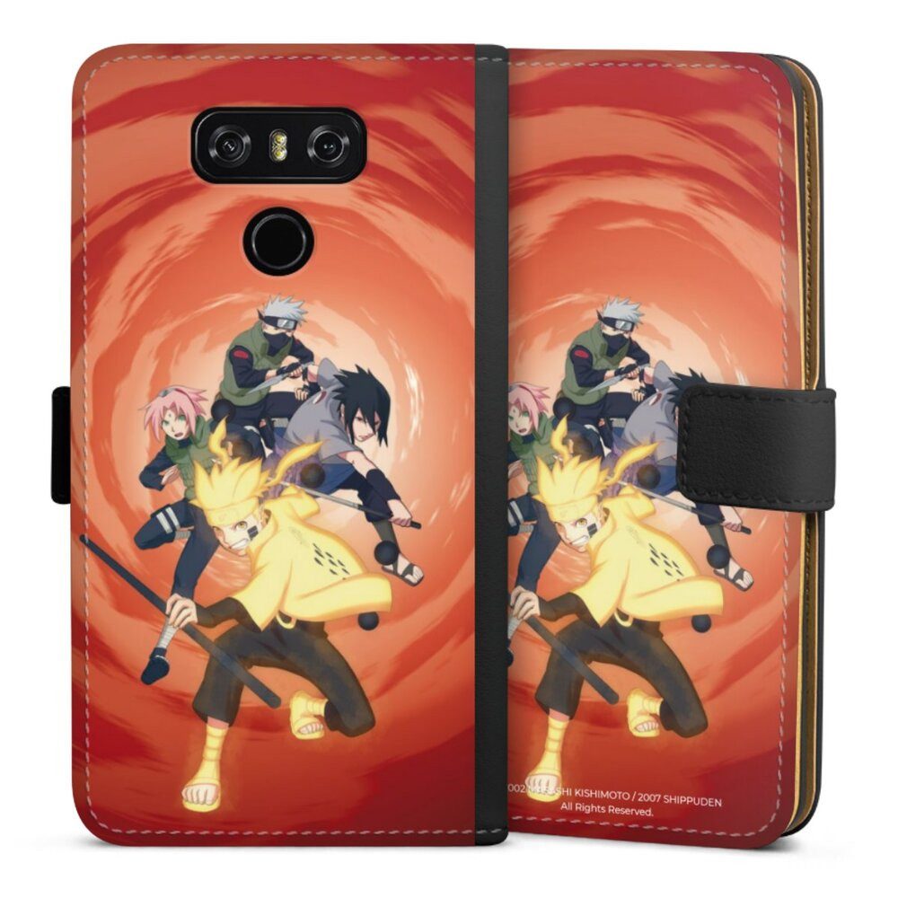 DeinDesign Handyhülle Naruto Shippuden Sasuke Sakura Team 7, LG G6 Hülle Handy Flip Case Wallet Cover Handytasche Leder
