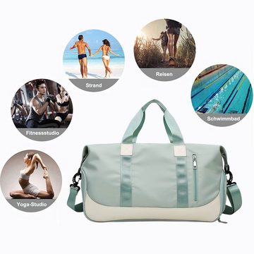 Vicbuy Sporttasche Reisetasche mit Schuhfach & Nassfach Trainingstasche Freizeittasche, Schultergurt, für Yoga, Schwimmen, Tourismus, Fitness