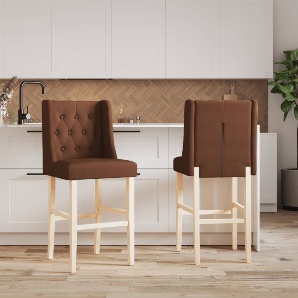 vidaXL Barhocker Barstühle 2 Stk. Massivholz günstig online kaufen