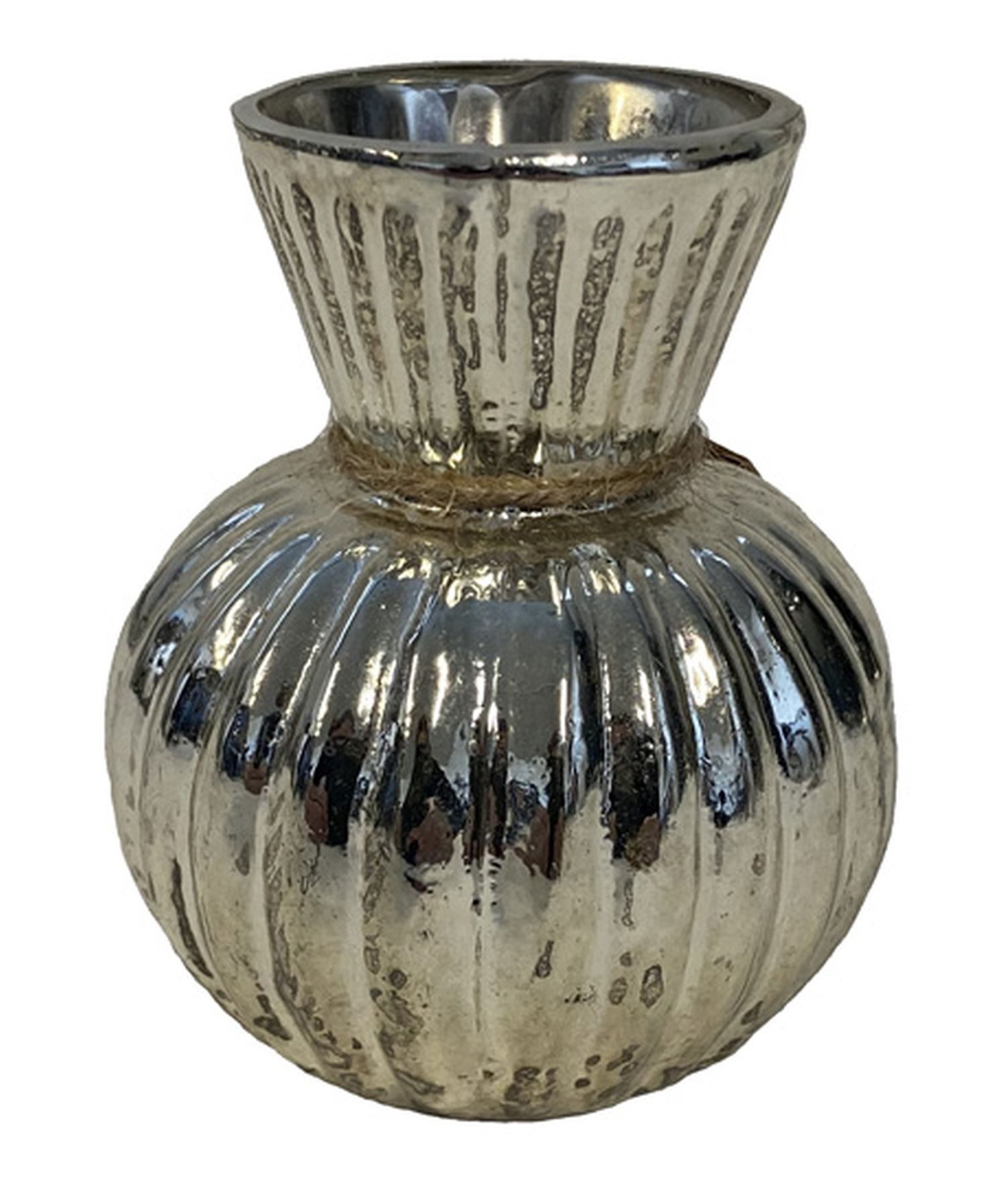 MarieAnn No.25 Dekovase Glas Vase Bauernsilber Antik Silber Vintage Deko versch. Größen, Glasvase