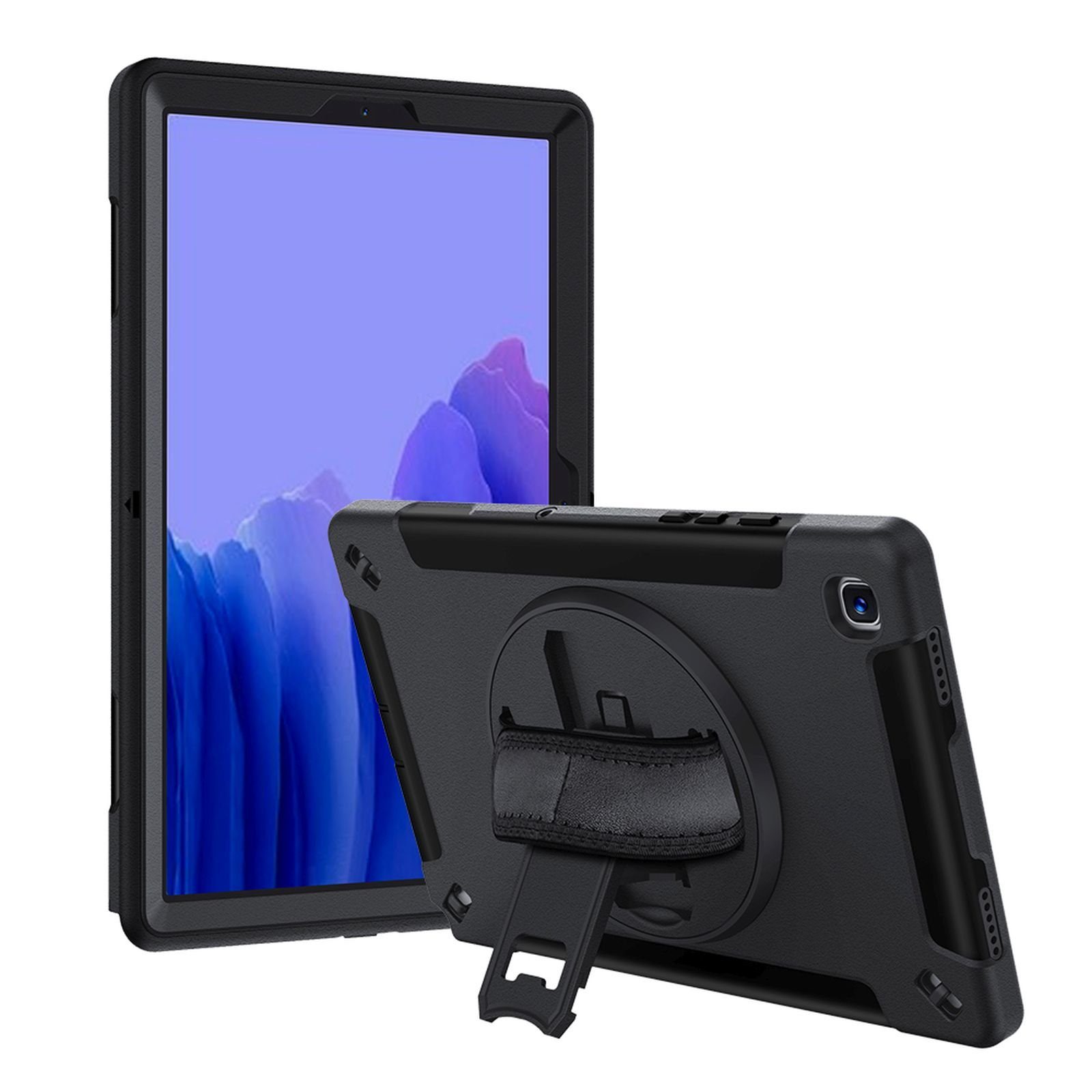Lobwerk Tablet-Hülle 4in1 Hülle für Samsung Galaxy Tab A7 SM-T500 T505 10.4  Zoll, Sturzdämpfung, Aufstellfunktion, Outdoor
