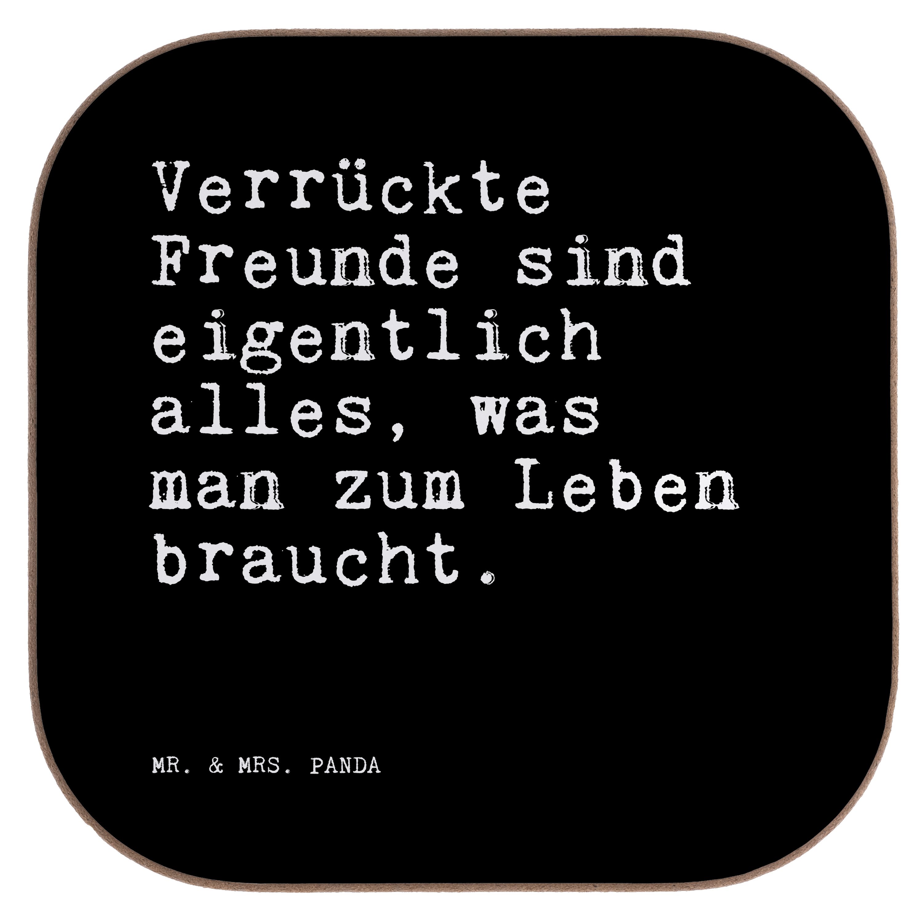 Mr. & Mrs. Panda Getränkeuntersetzer »Verrückte Freunde sind eigentlich