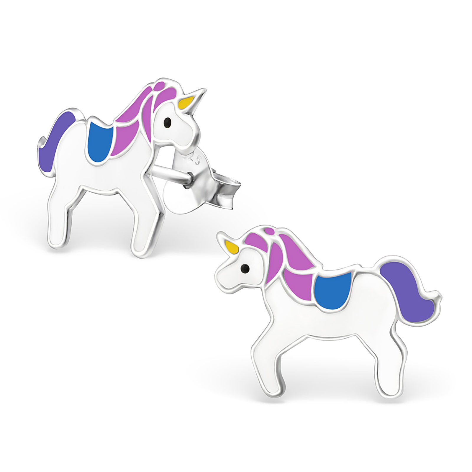 Ohrring-Set Einhorn Kinder-Ohrringe aus 925 Silber