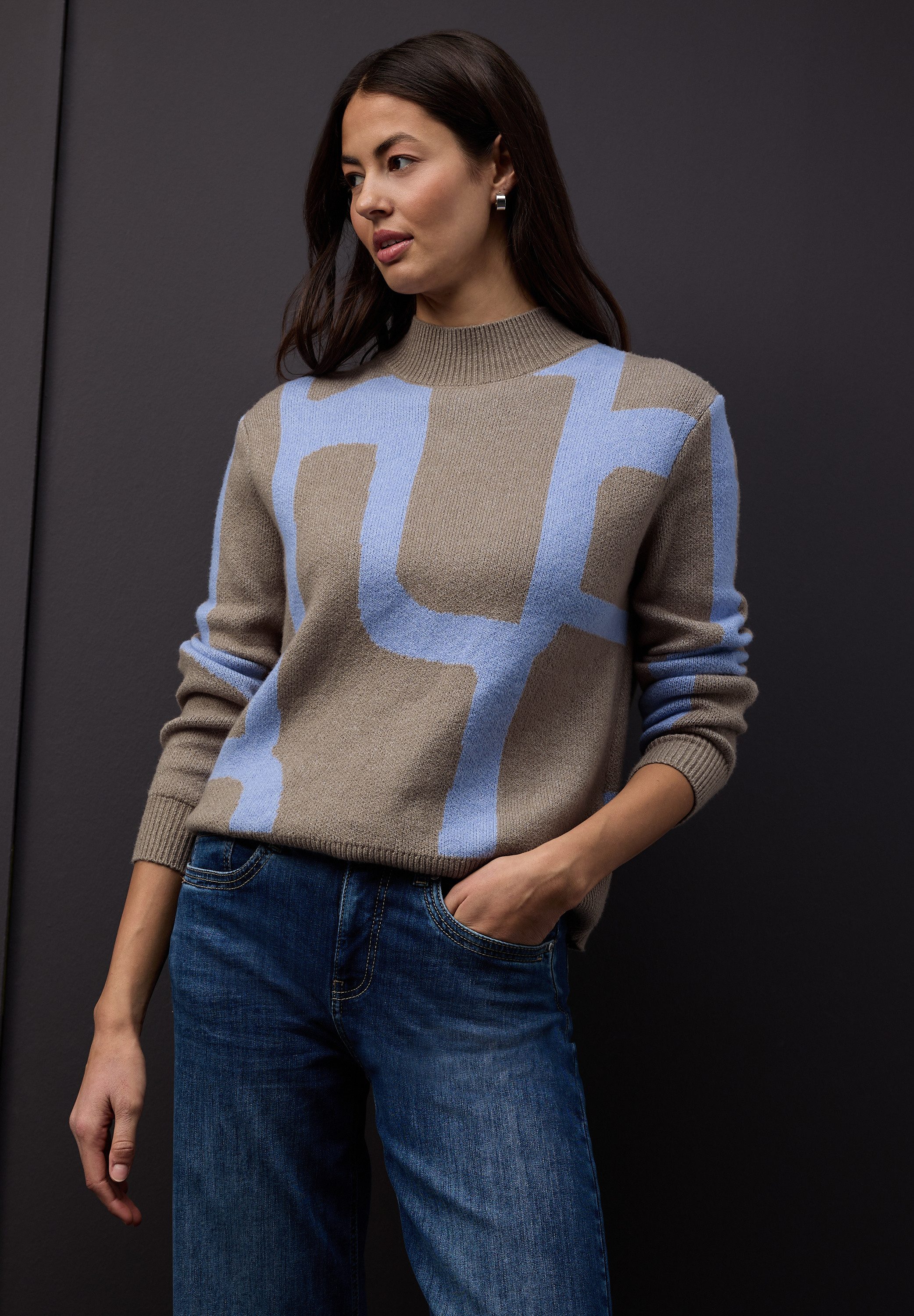 STREET ONE Strickpullover mit grafischem Muster