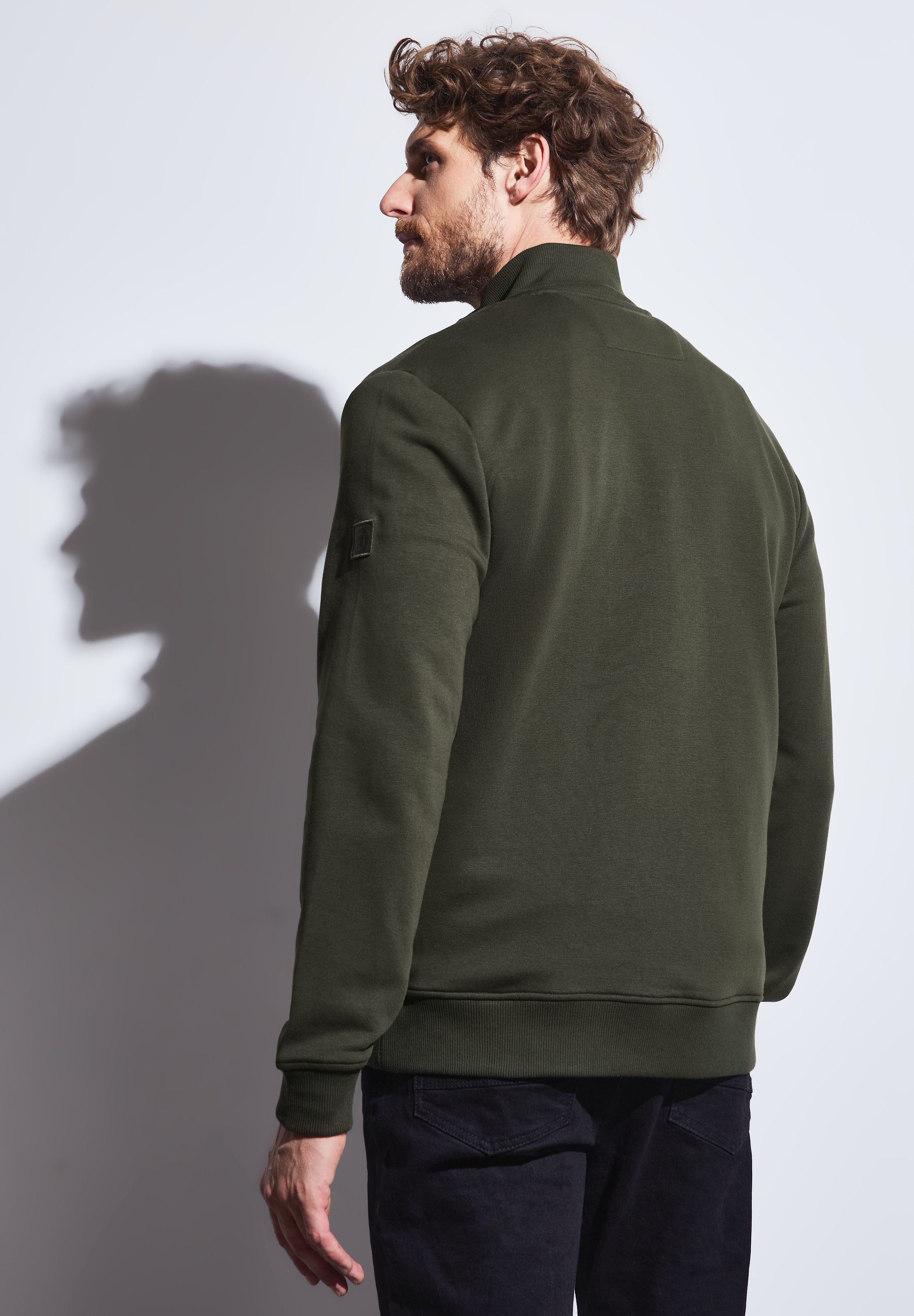 STREET ONE MEN Sweatjacke mit Stehkragen günstig online kaufen