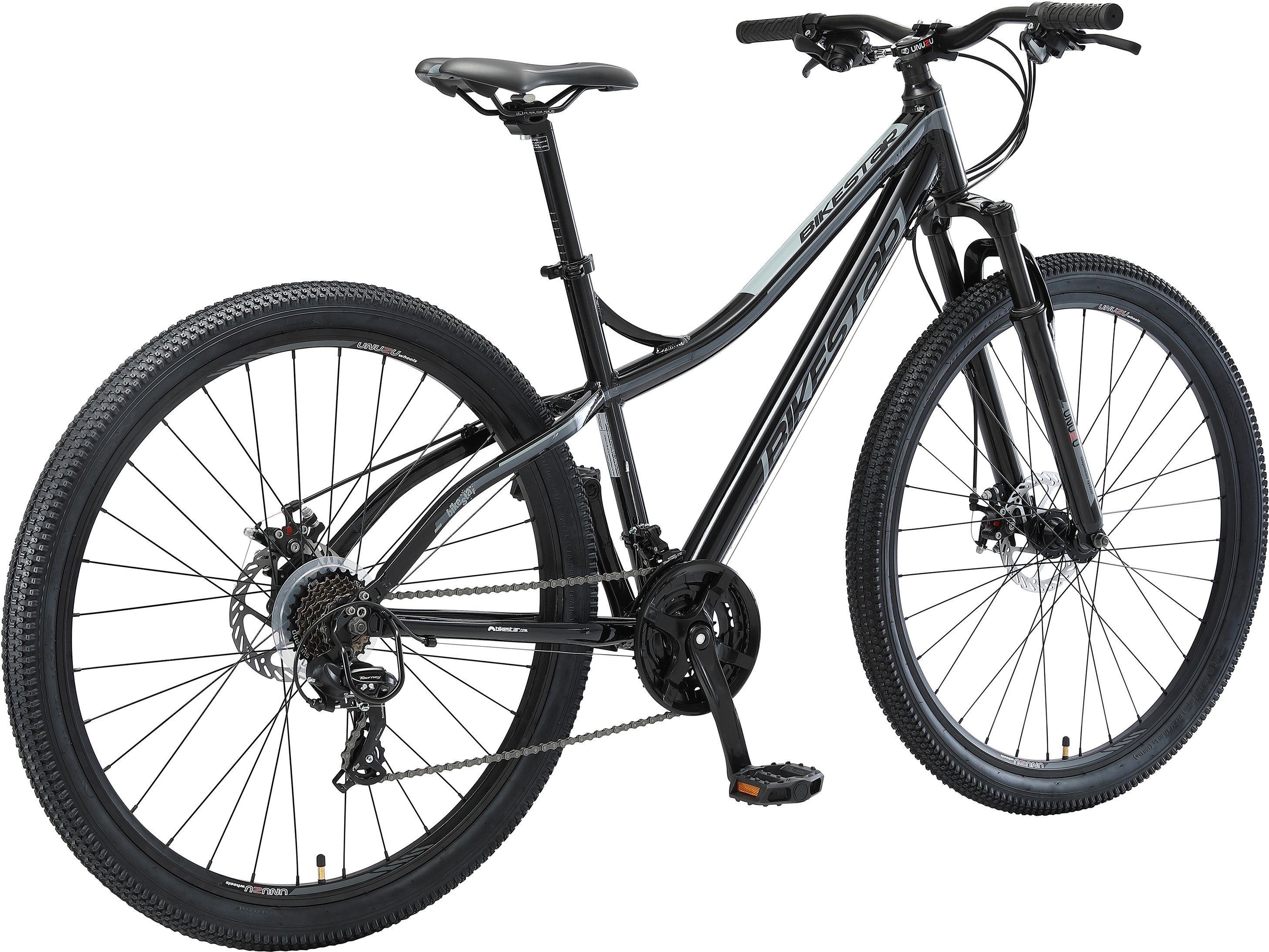 Bikestar Mountainbike, 21 Gang Shimano RD-TY300 Schaltwerk, Kettenschaltung, für Damen und Herren, Kettenschaltung