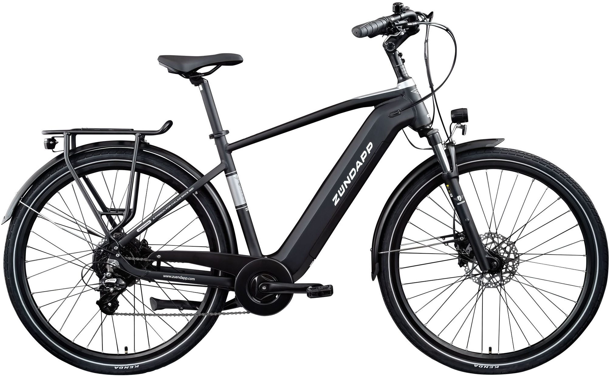 Zündapp E-Bike Trekkingrad Z810, 8 Gang Shimano Altus RD-M310 Schaltwerk, Kettenschaltung, Heckmotor, 550 Wh, Pedelec, Elektrofahrrad für Herren