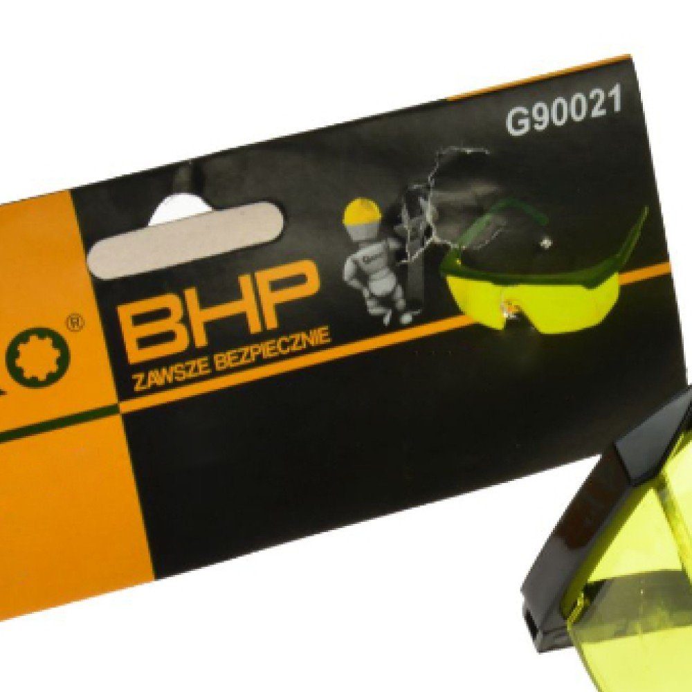 GEKO Arbeitsschutzbrille Schutzbrille mit (1St) gelb, verstellbaren Bügeln