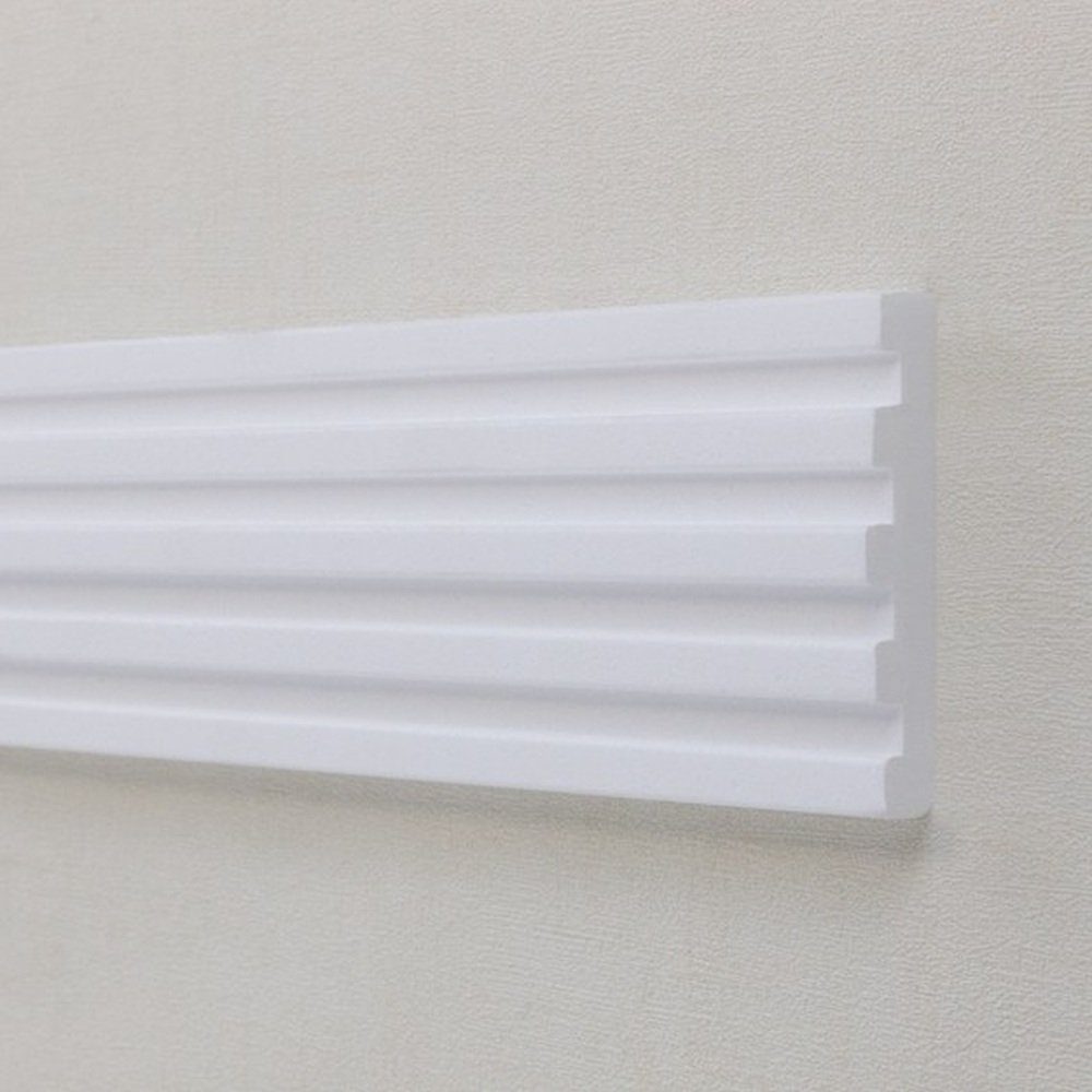 PROVISTON Zierleiste Polystyrol, 20 x 91 x 2000 mm, Weiß, Wandleiste