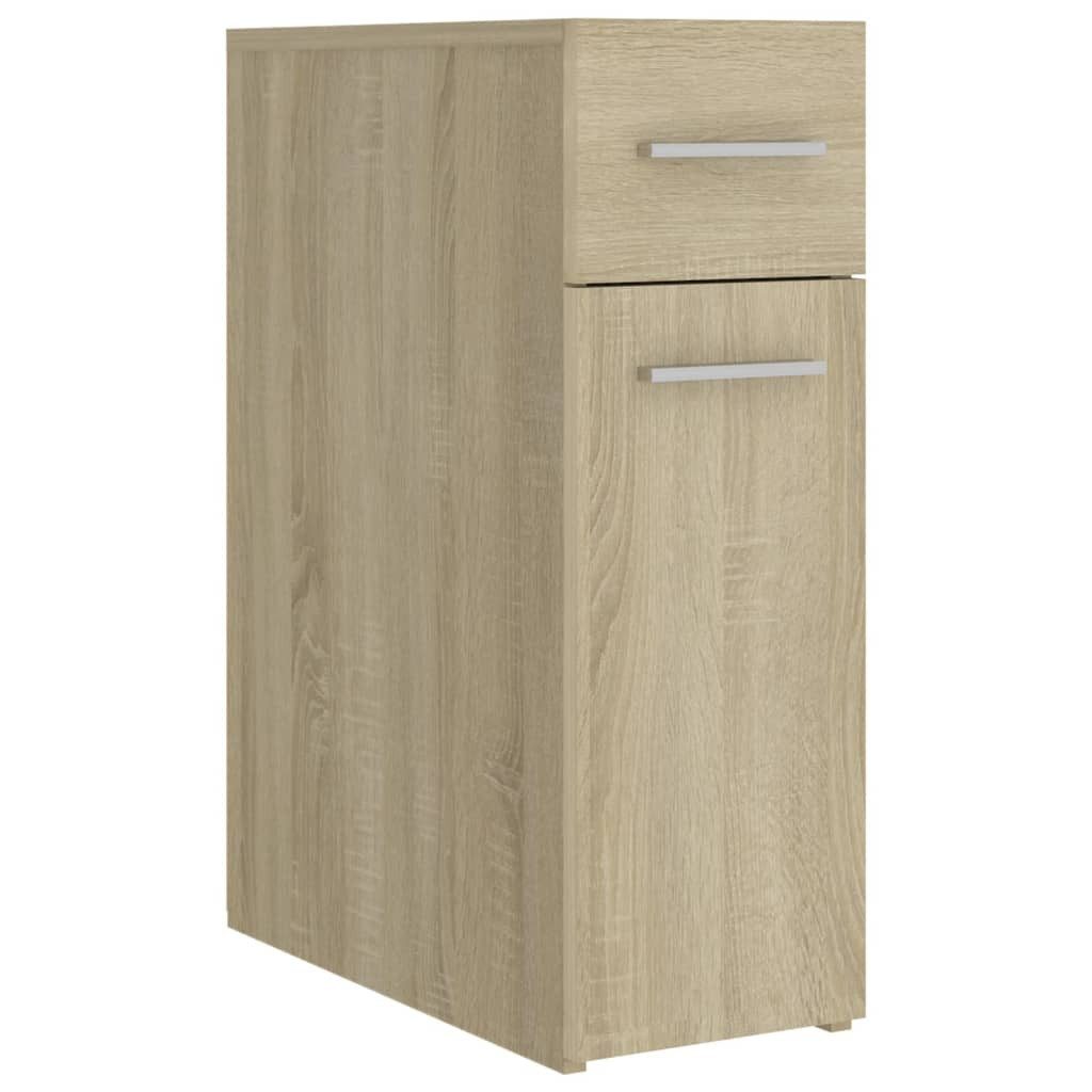 vidaXL Aktenschrank Apothekerschrank Sonoma Eiche 20x45,5x60 cm Spanplatte