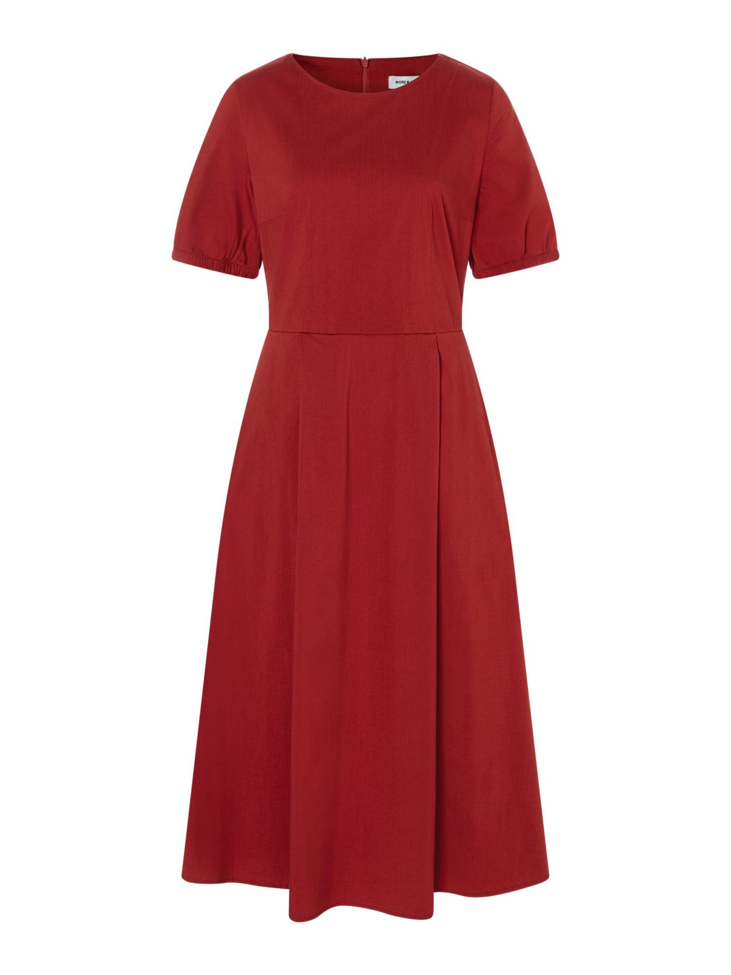 MORE&MORE Blusenkleid feminines Maxi-Halbarmkleid