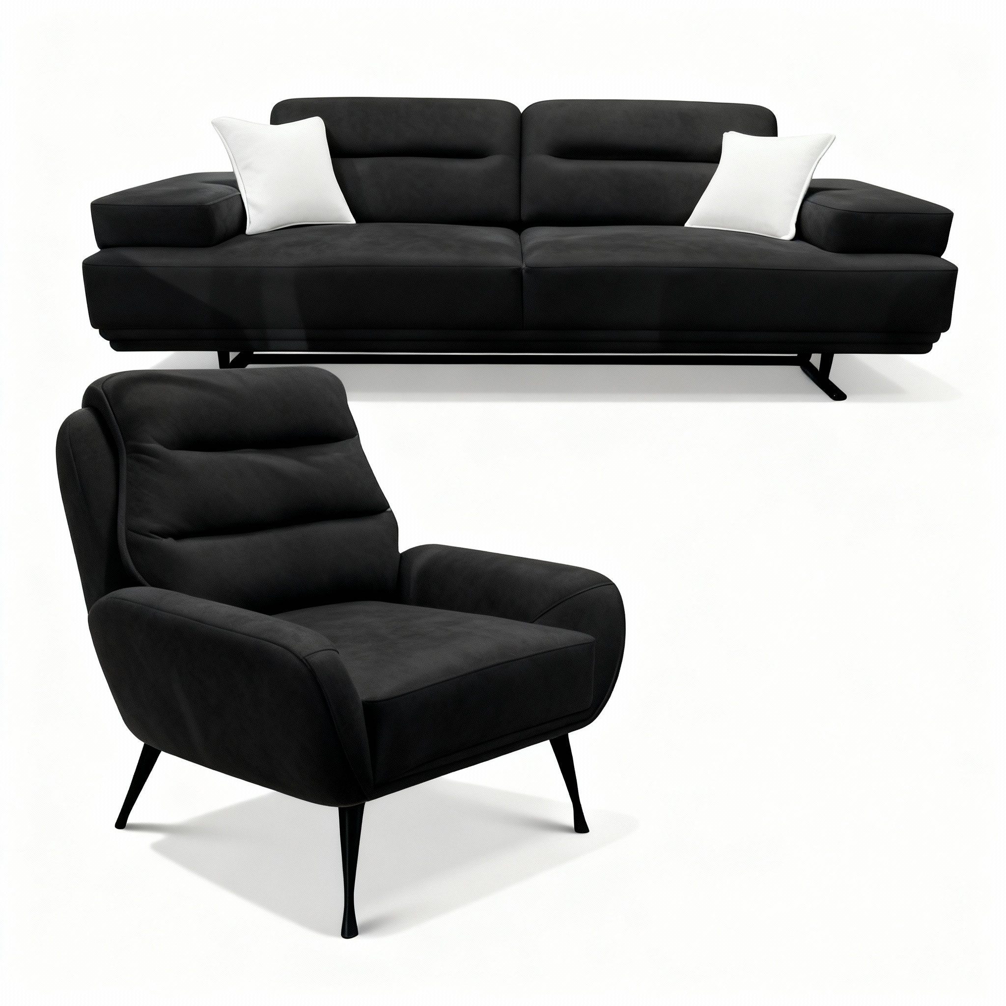 Palms-Store Sofa -Set Berlin Vier Farbvarianten, passend für jedes Zuhause., Verstellbares Rückenteil, flexibles Sitzen & Liegen