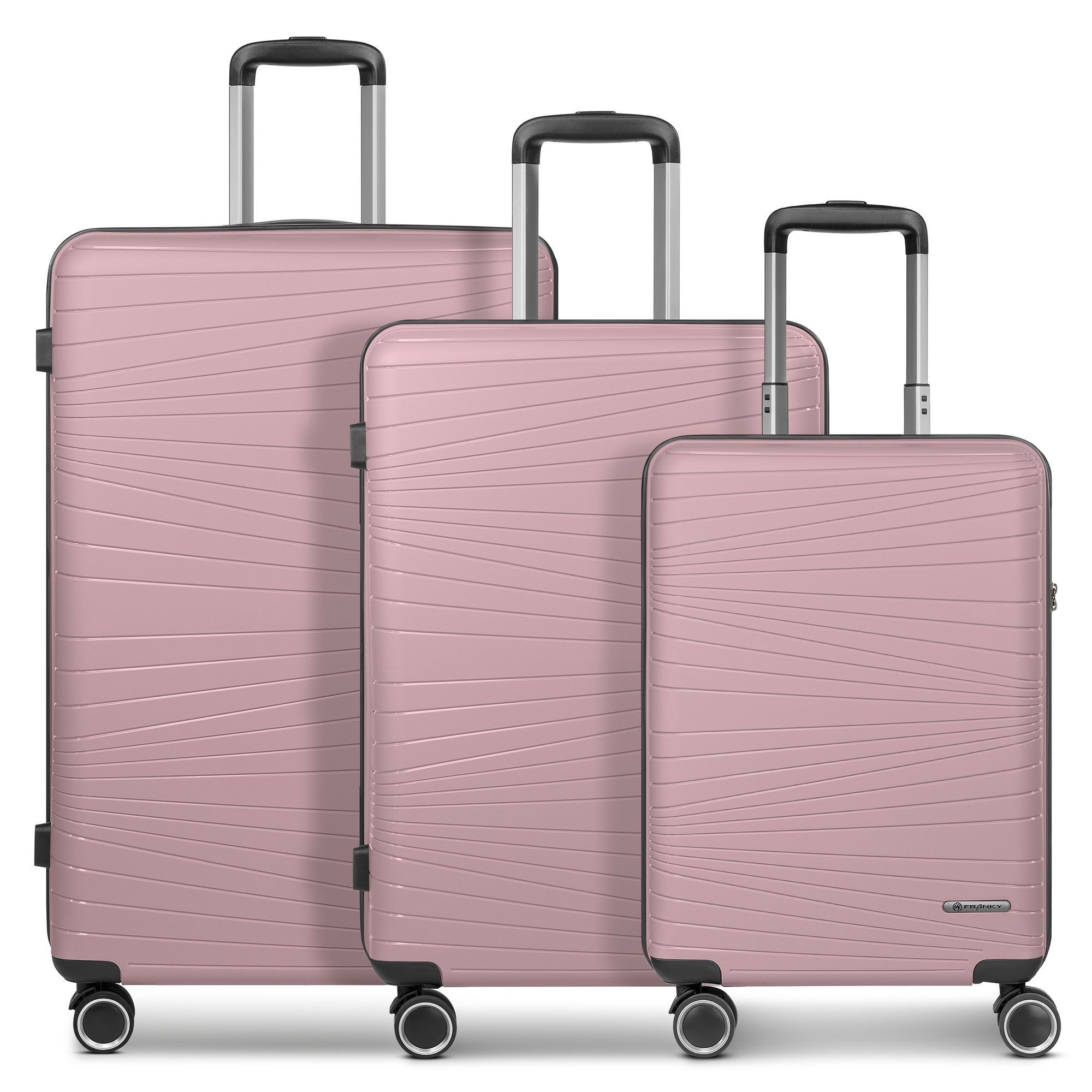 Franky Trolleyset Dallas 3.0, 4 Rollen, (3-teilig, 3 tlg), Polypropylen