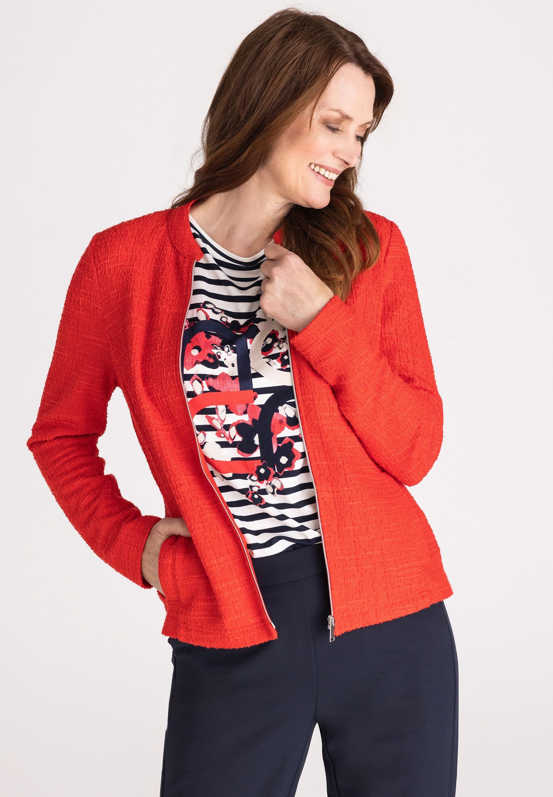 FRANK WALDER Jackenblazer mit markantem Zipper