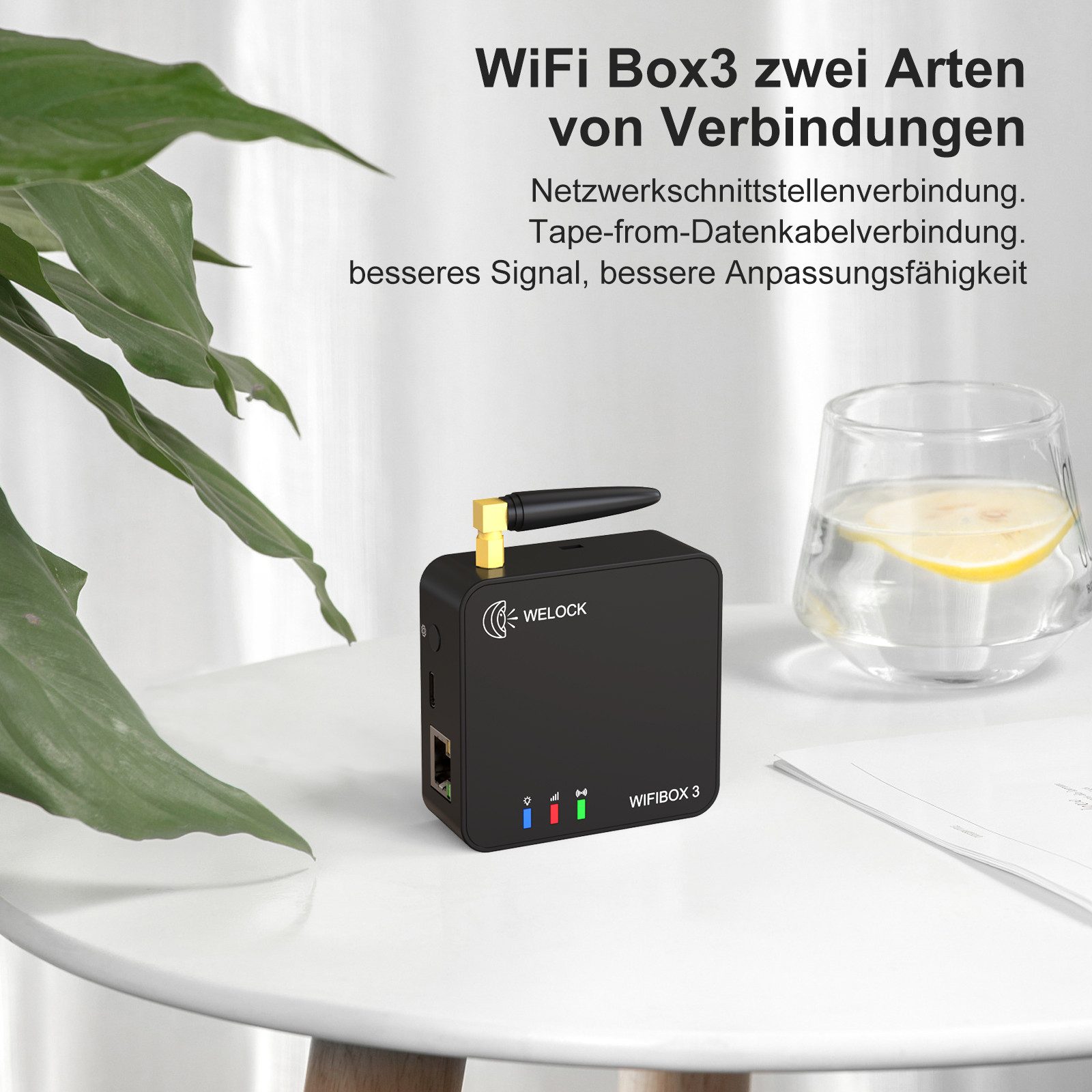WE.LOCK Türschloss-Funksteuerung WELOCK Smart Bluetooth Gateway WiFi für Fernentriegelung und Alexa