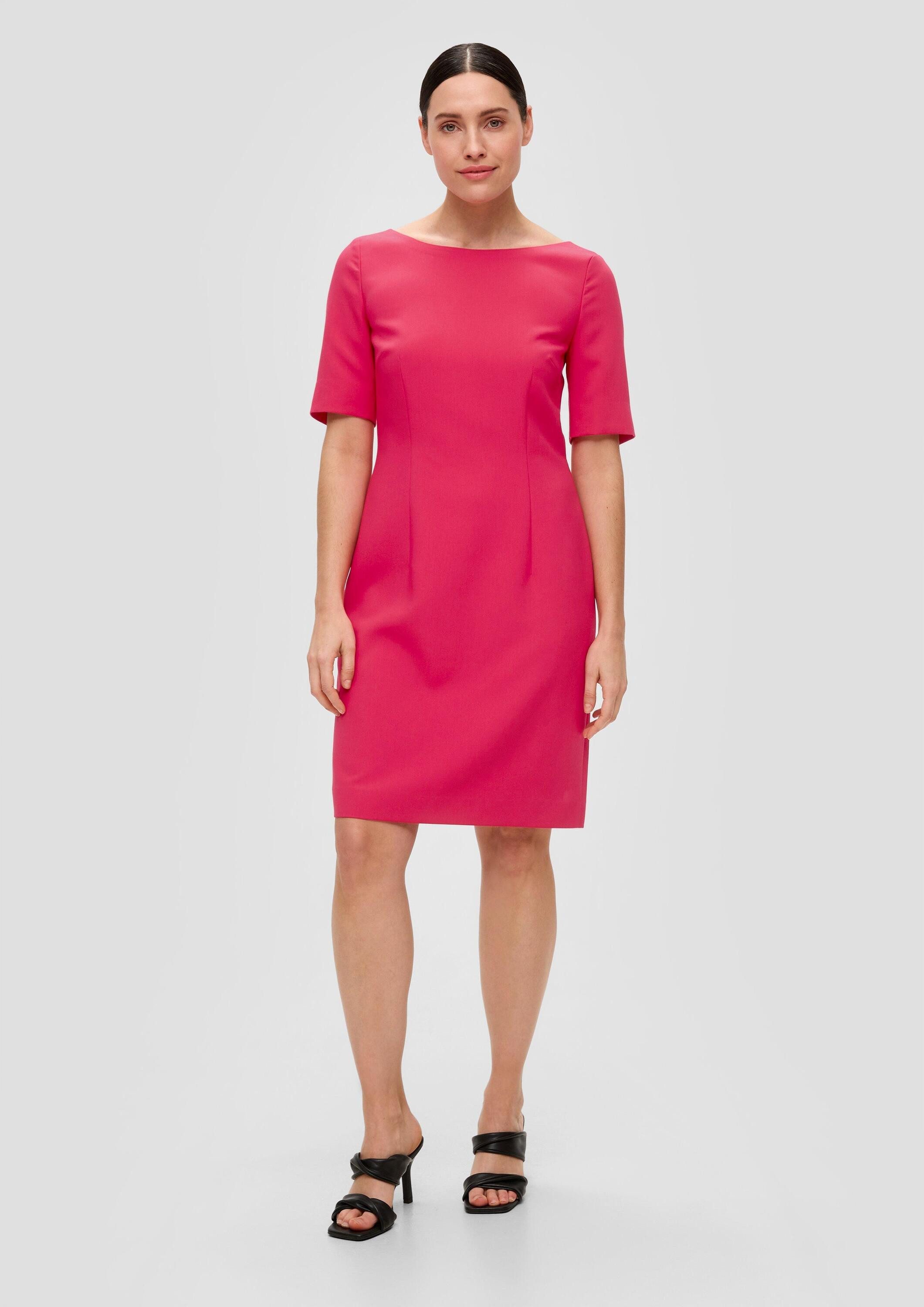 s.Oliver Minikleid Kleid Kleid mit U-Boot-Ausschnitt