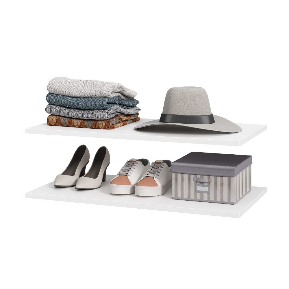 Livinity® Einlegeboden Garda, Weiß, 2er Set (2 St)