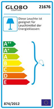 etc-shop Tischleuchte, Leuchtmittel nicht inklusive, Dekorative Tischleuchte Keramik grau Stoffschirm weiß